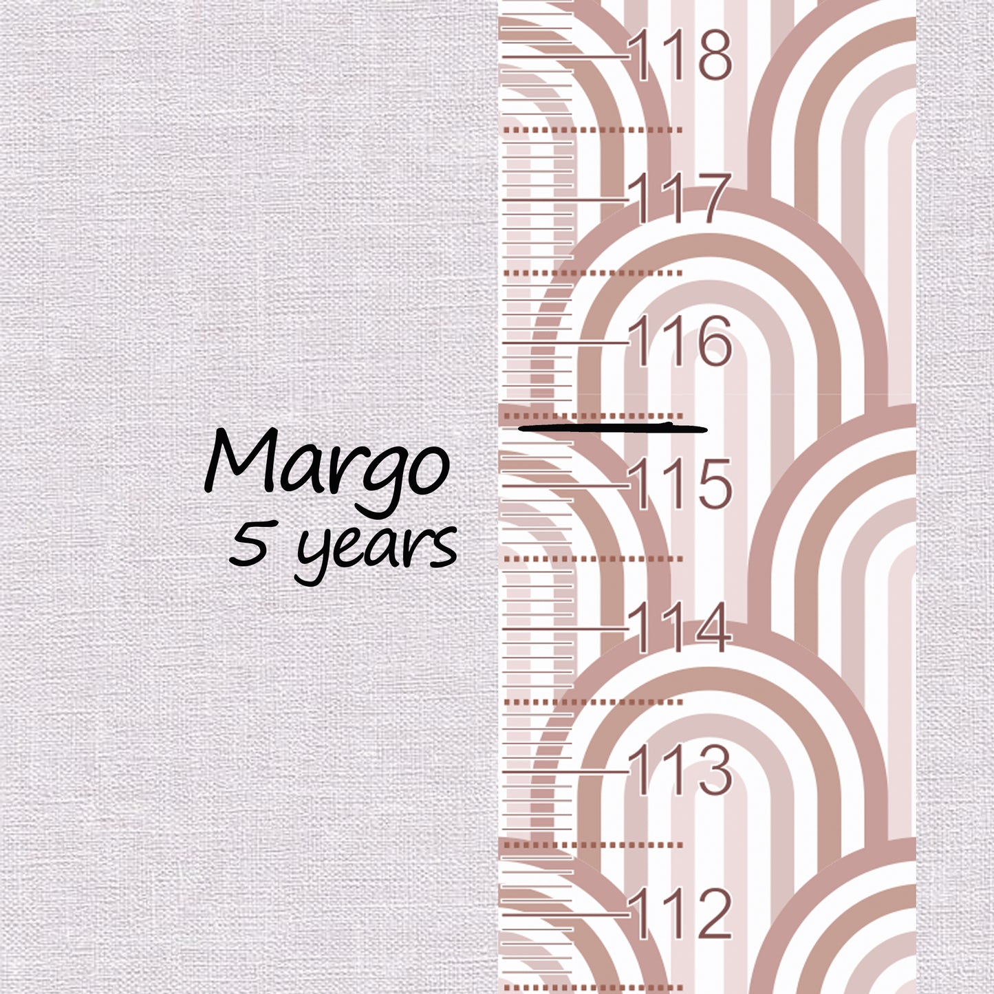Boho rainbow design - Door frame height chart