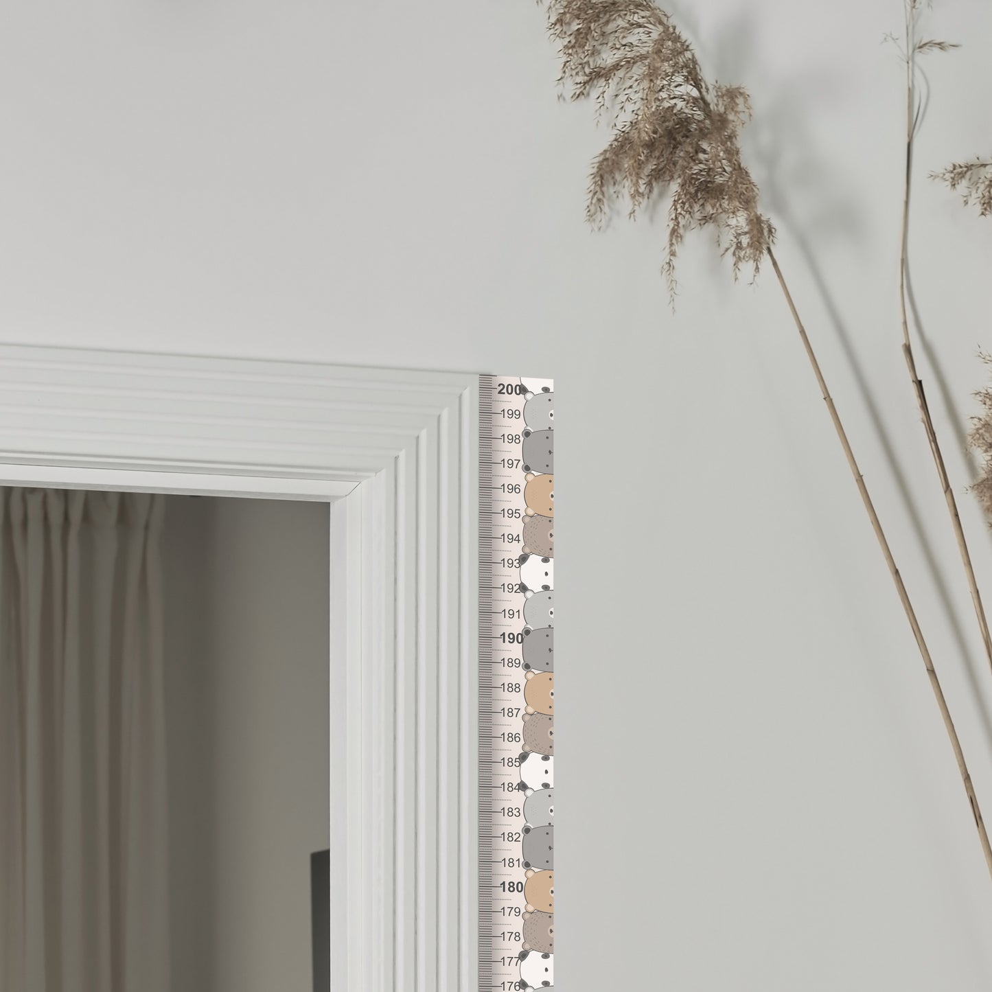 Teddy bear design - Door frame height chart