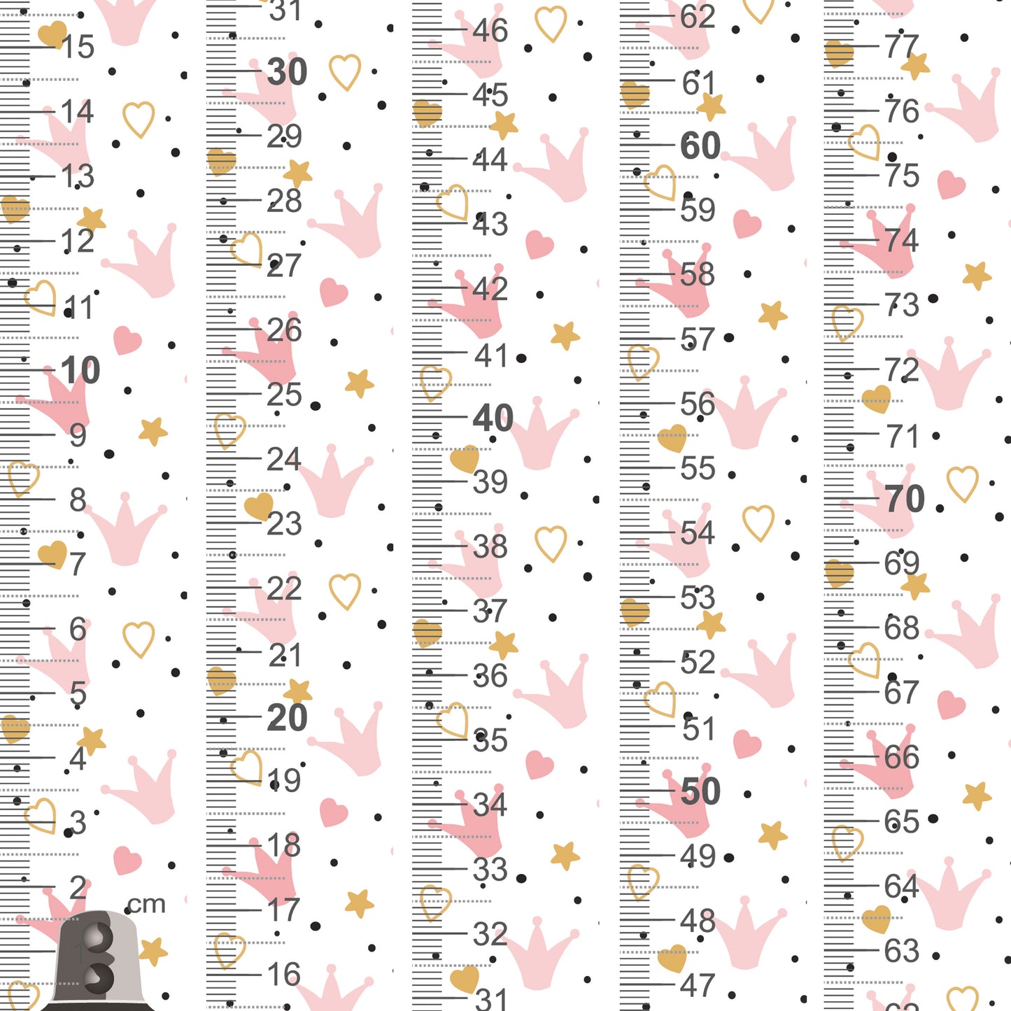Princess crown design - Door frame height chart