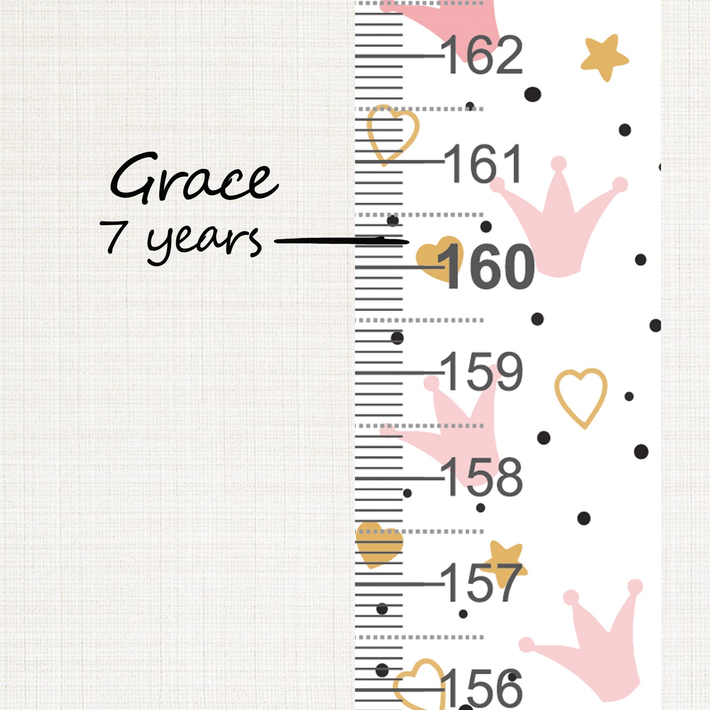 Princess crown design - Door frame height chart
