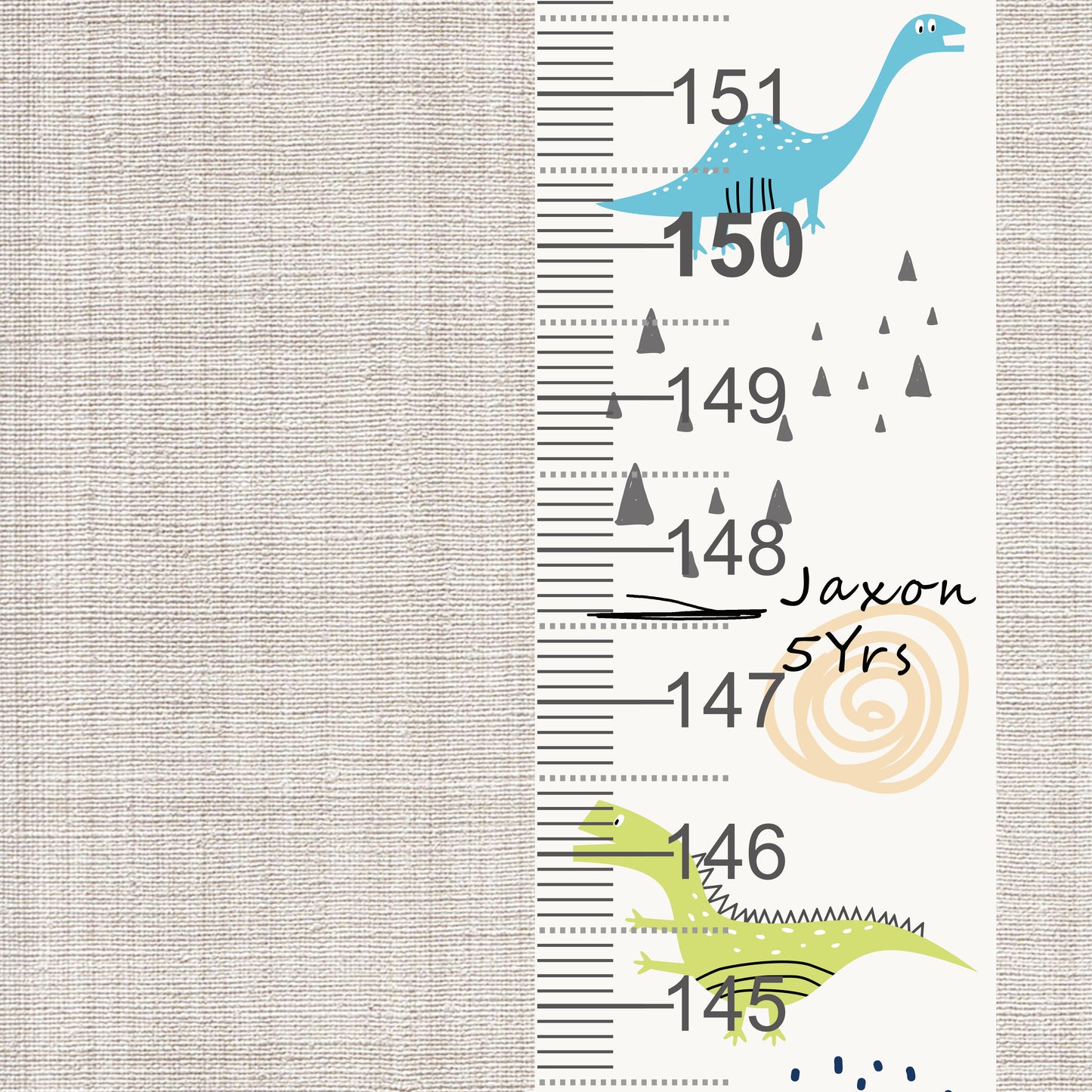 Dinosaur design - Door frame height chart