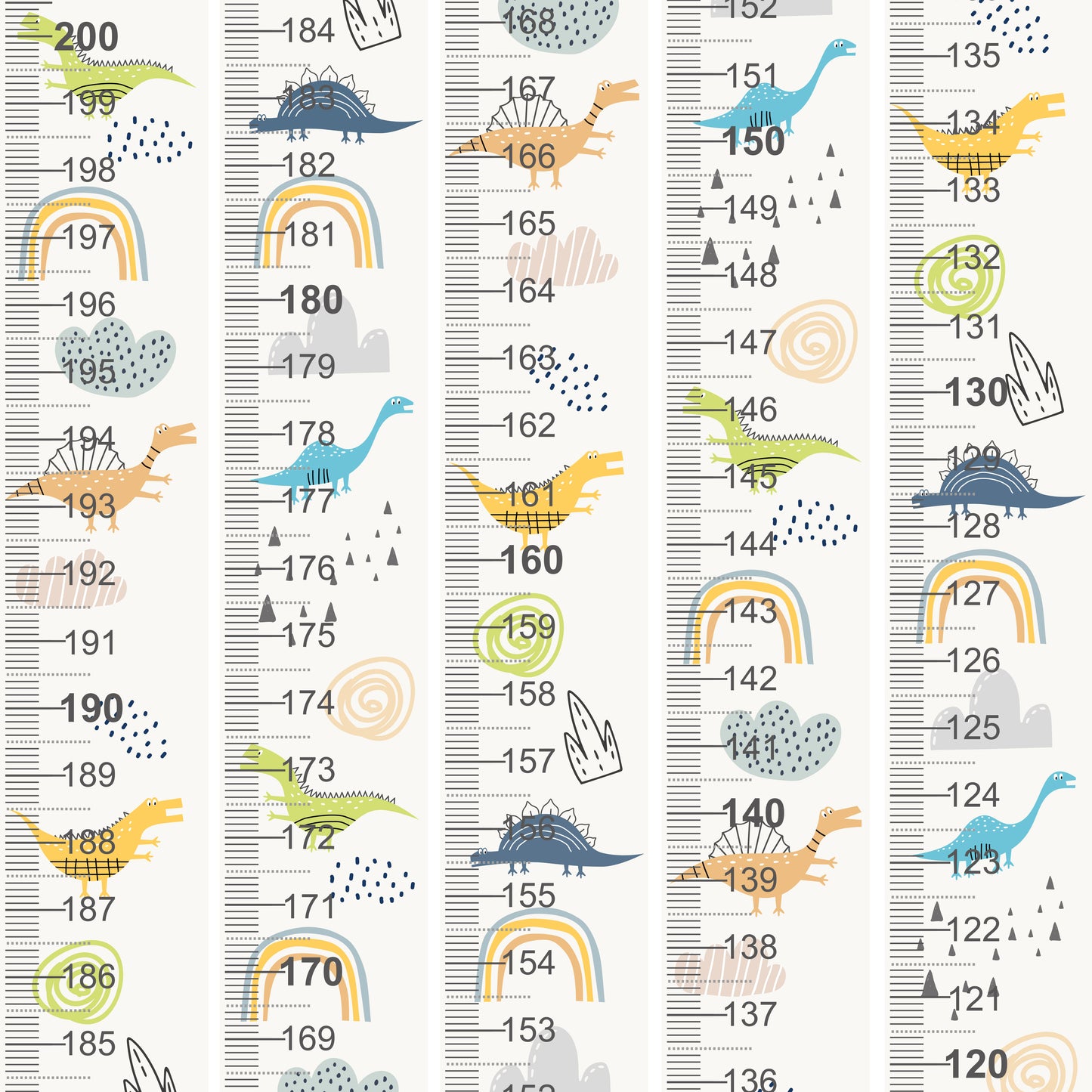Dinosaur design - Door frame height chart