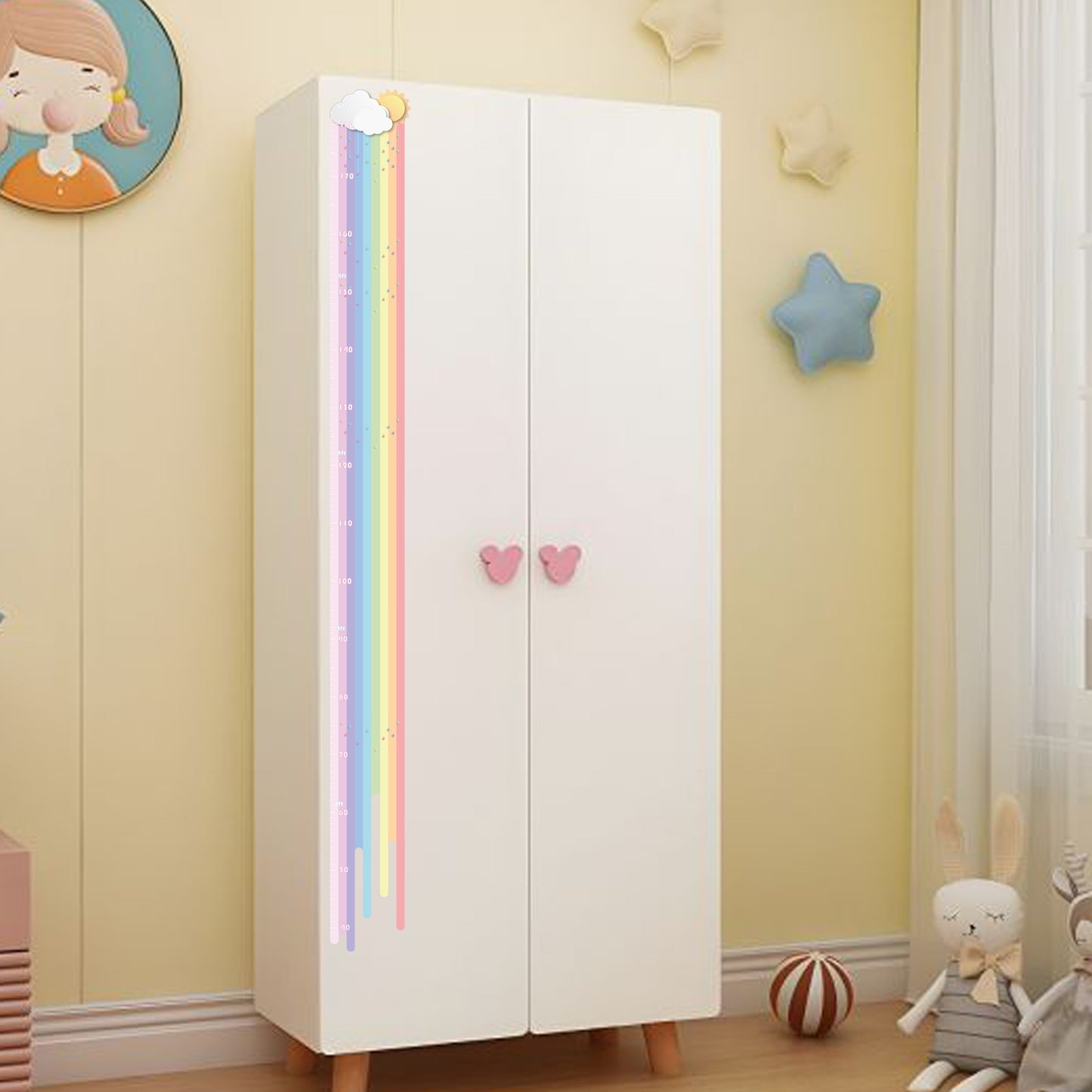 Rainbow design - Height chart