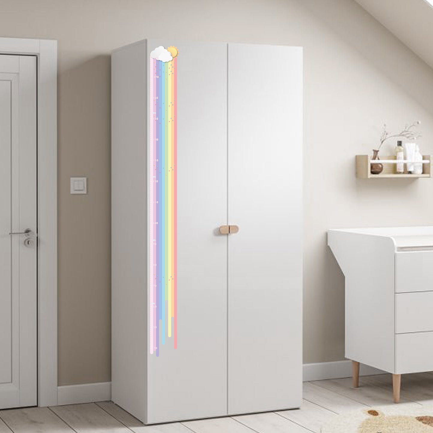 Rainbow design - Height chart