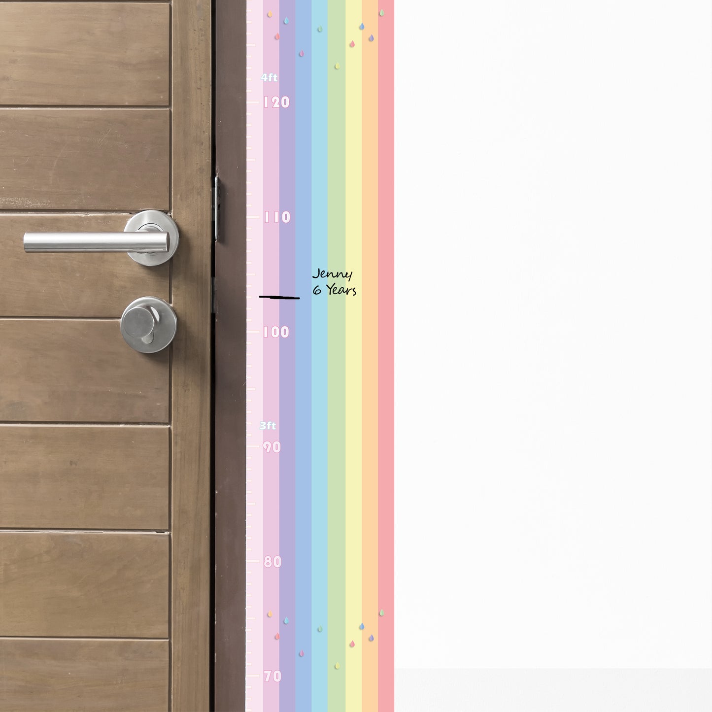 Rainbow design - Height chart