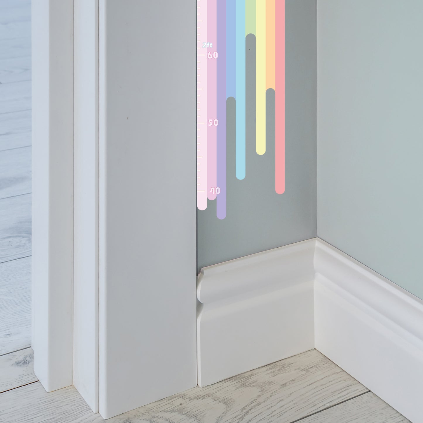 Rainbow design - Height chart