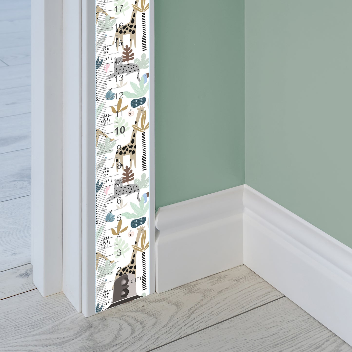 Giraffe jungle design - Door frame height chart