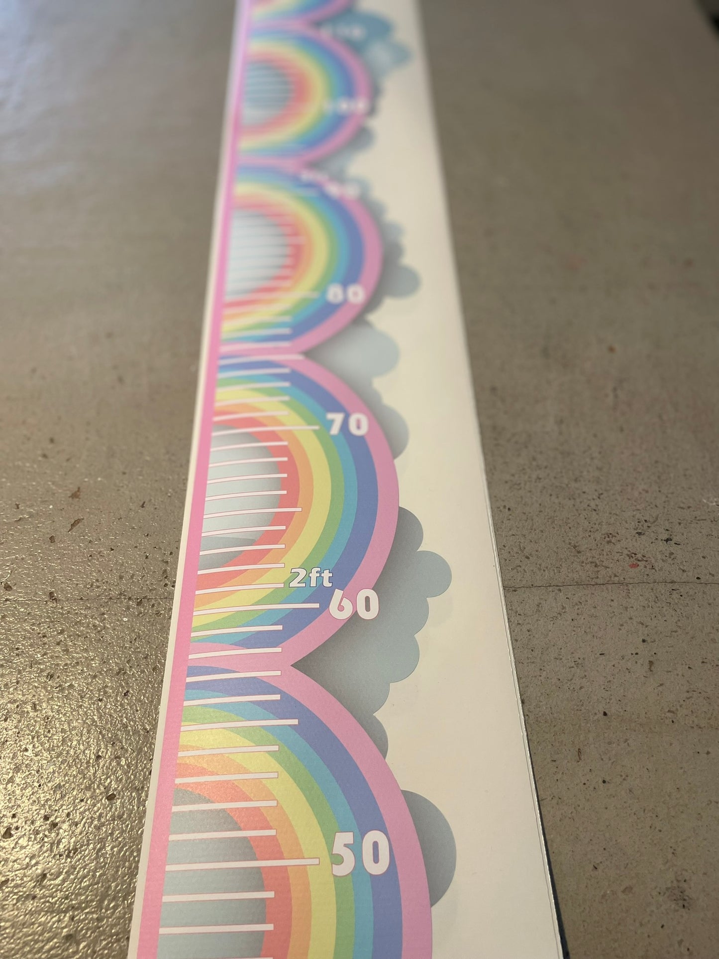 Rainbow cloud - Height chart