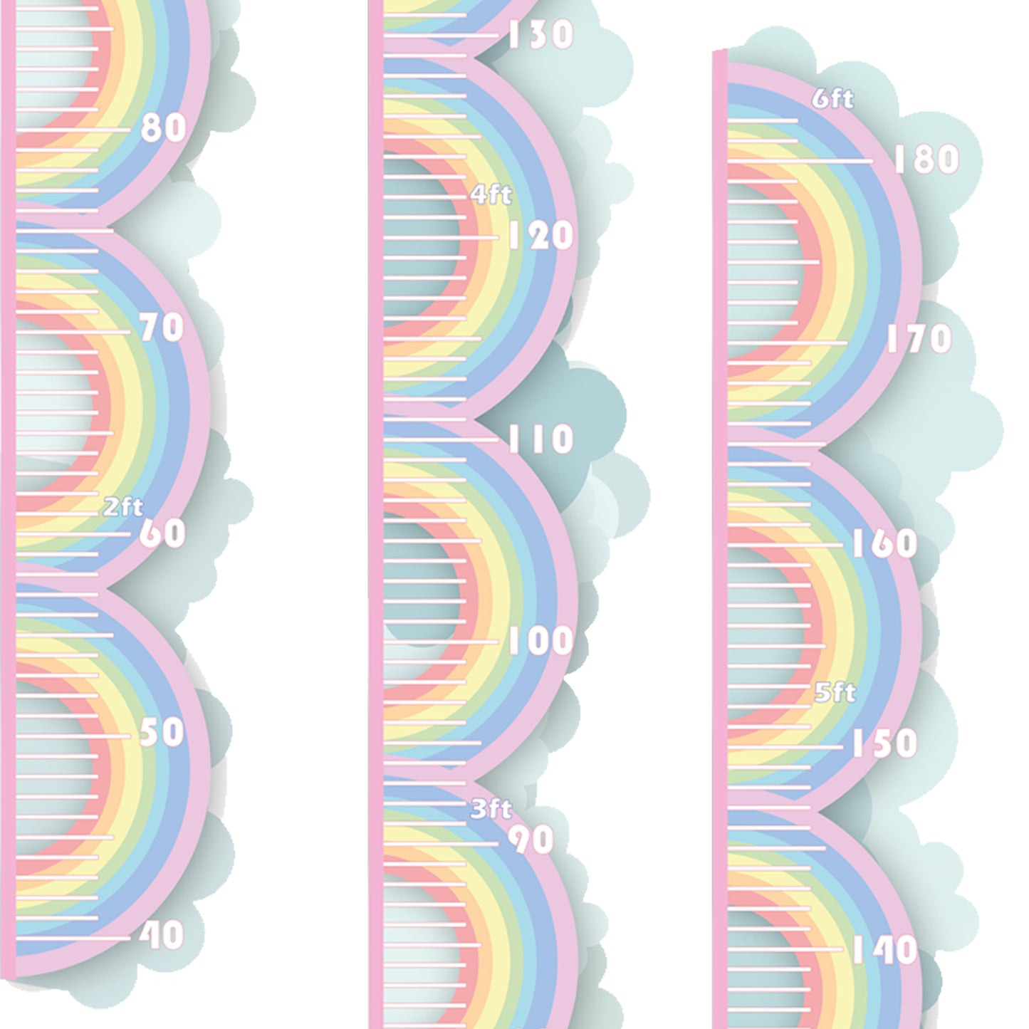 Rainbow cloud - Height chart