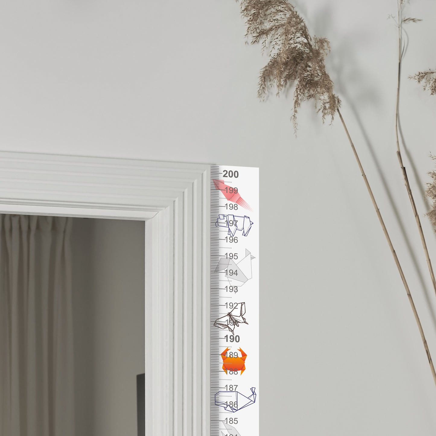 Origami design - Door frame height chart