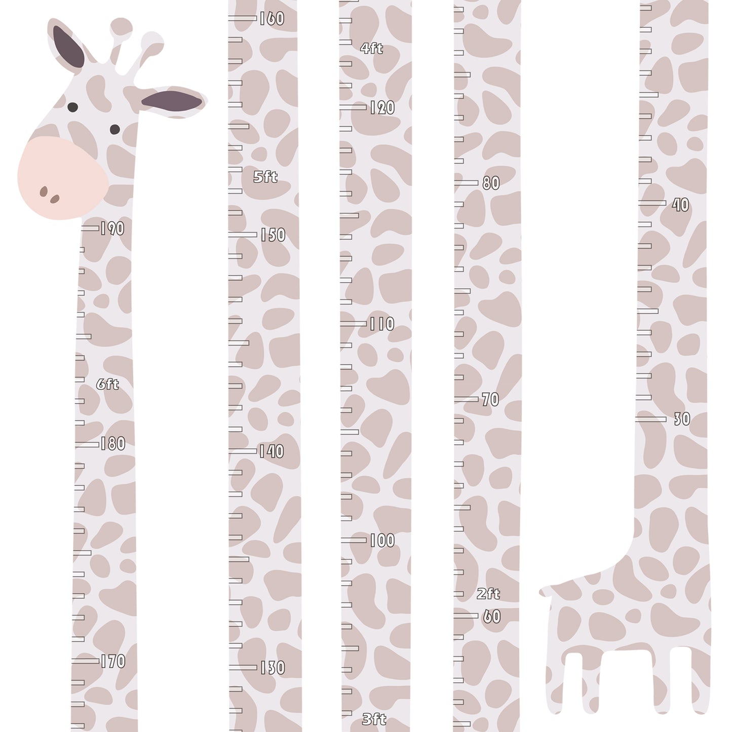 Neutral giraffe - Height chart