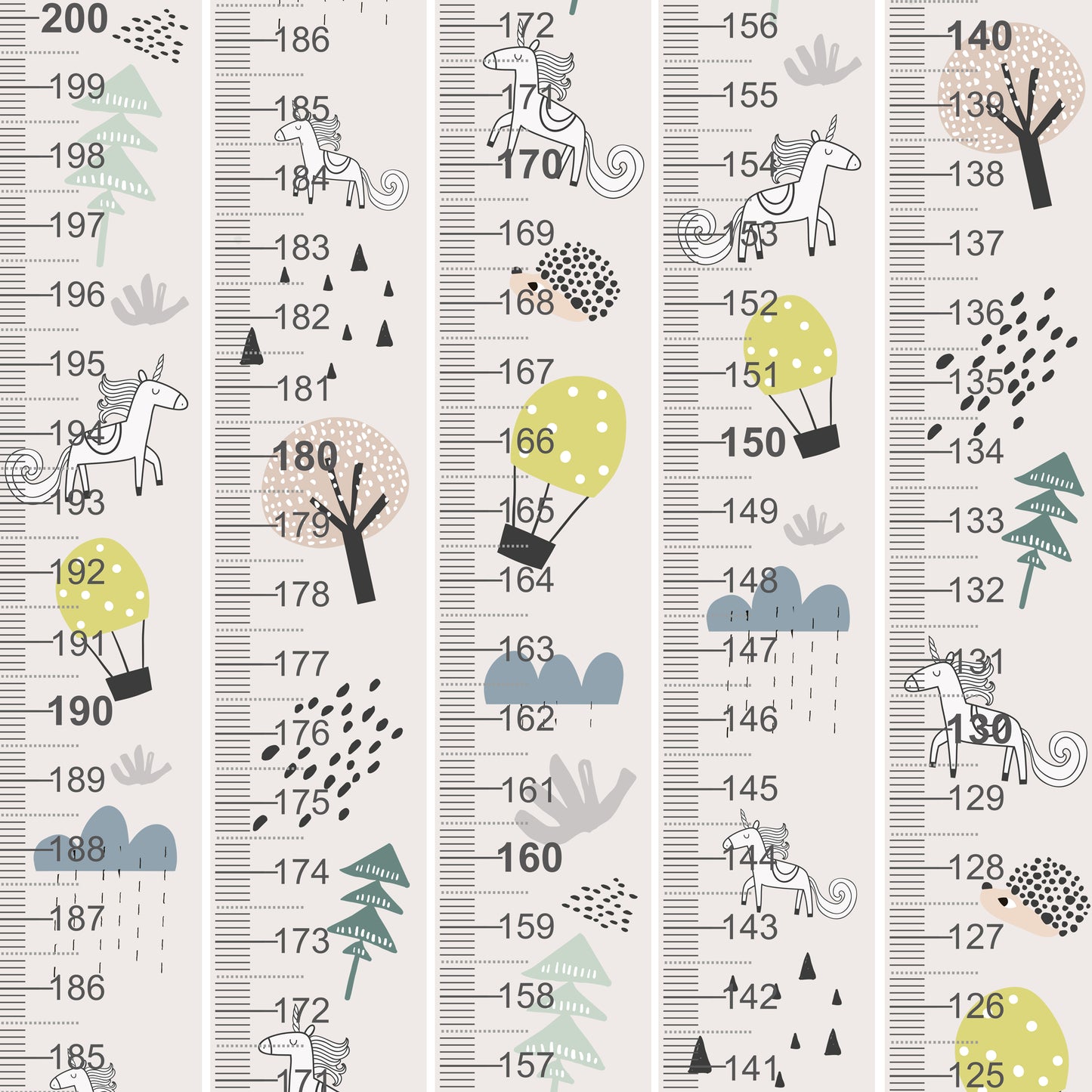 Unicorn design - Door frame height chart