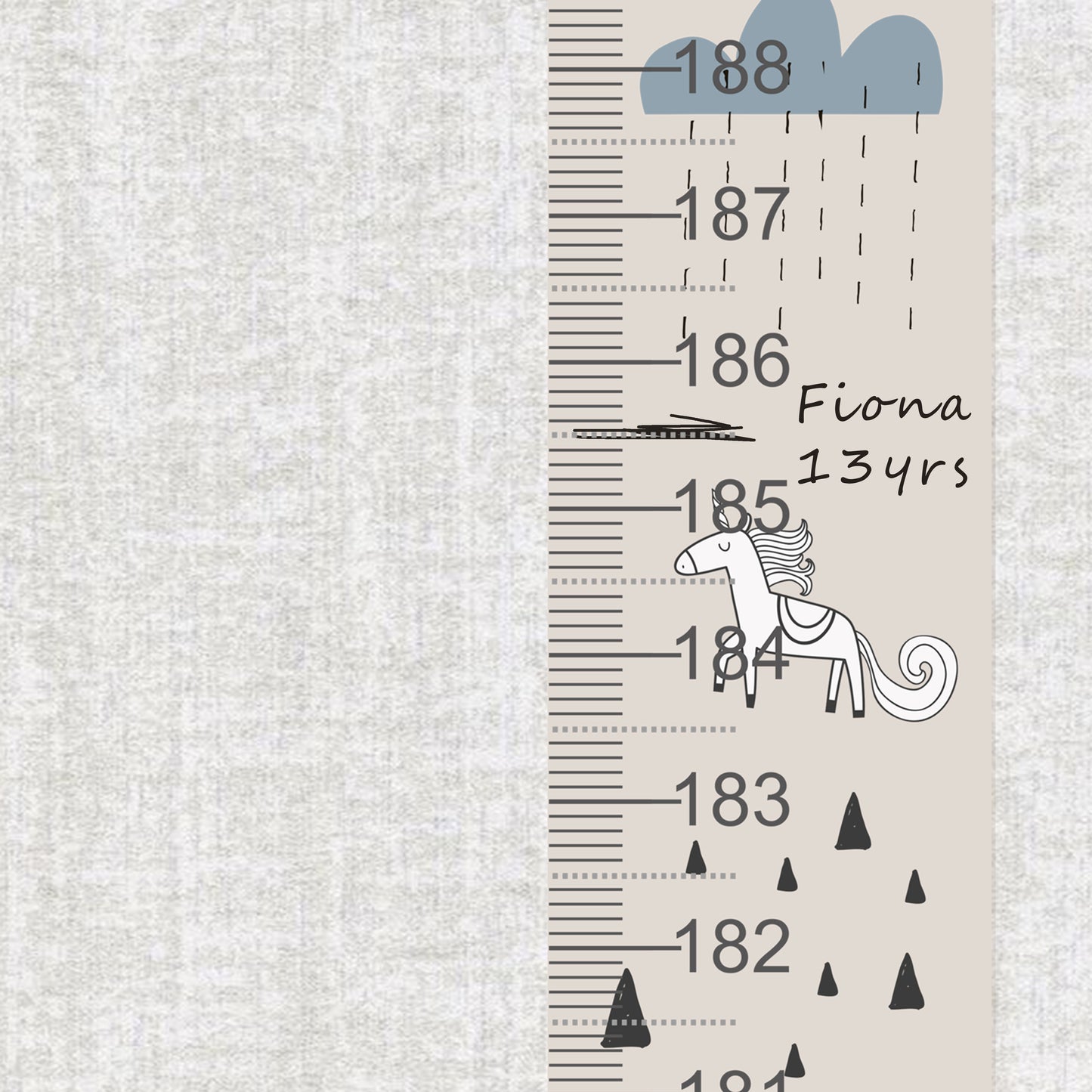 Unicorn design - Door frame height chart