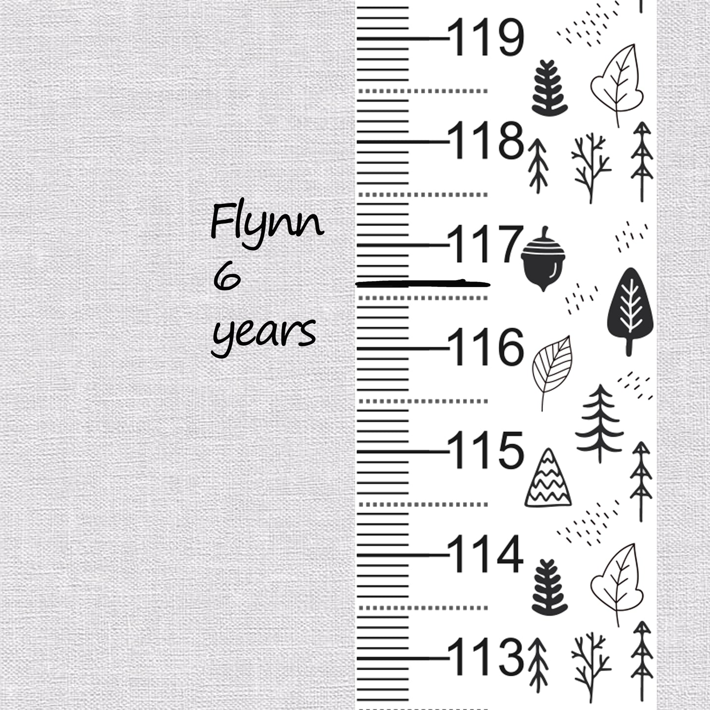 Scandinavian forest design - Door frame height chart