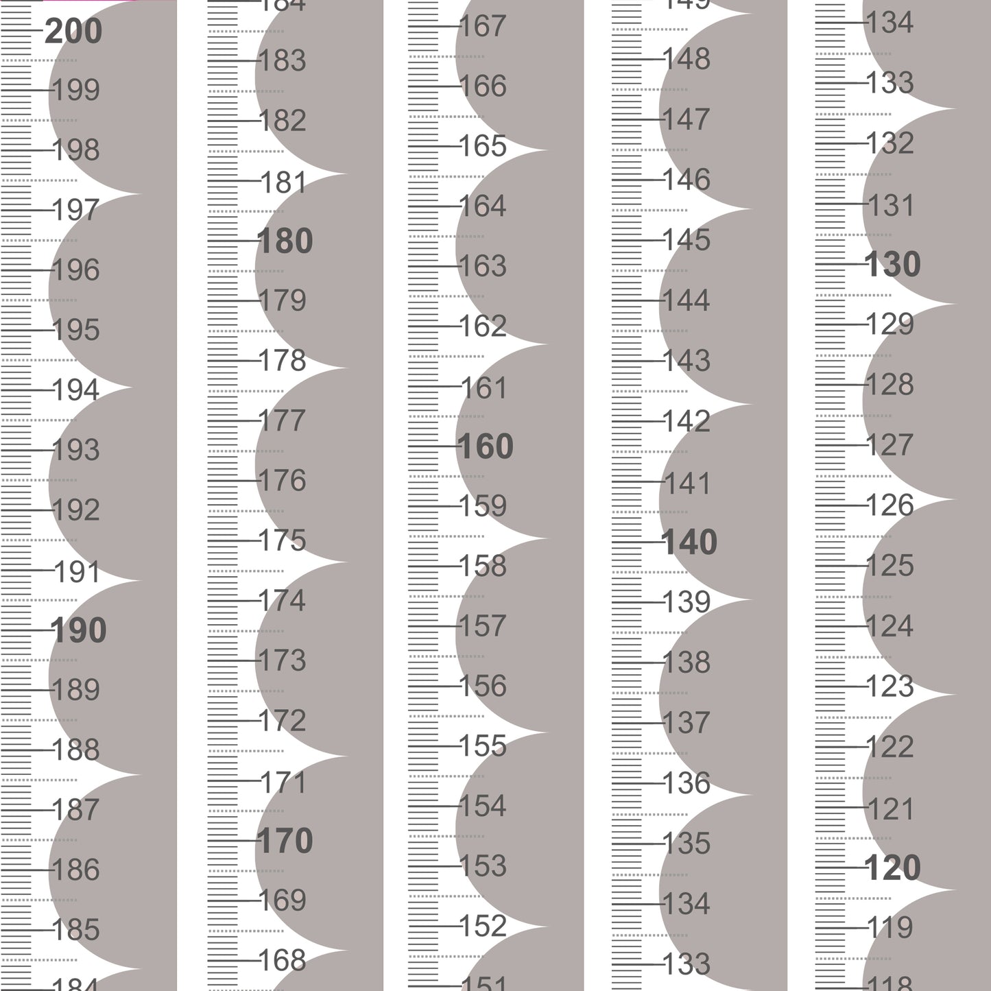 Scalloped design - Door frame height chart