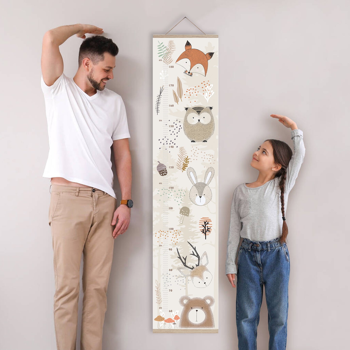 Forest animal height chart