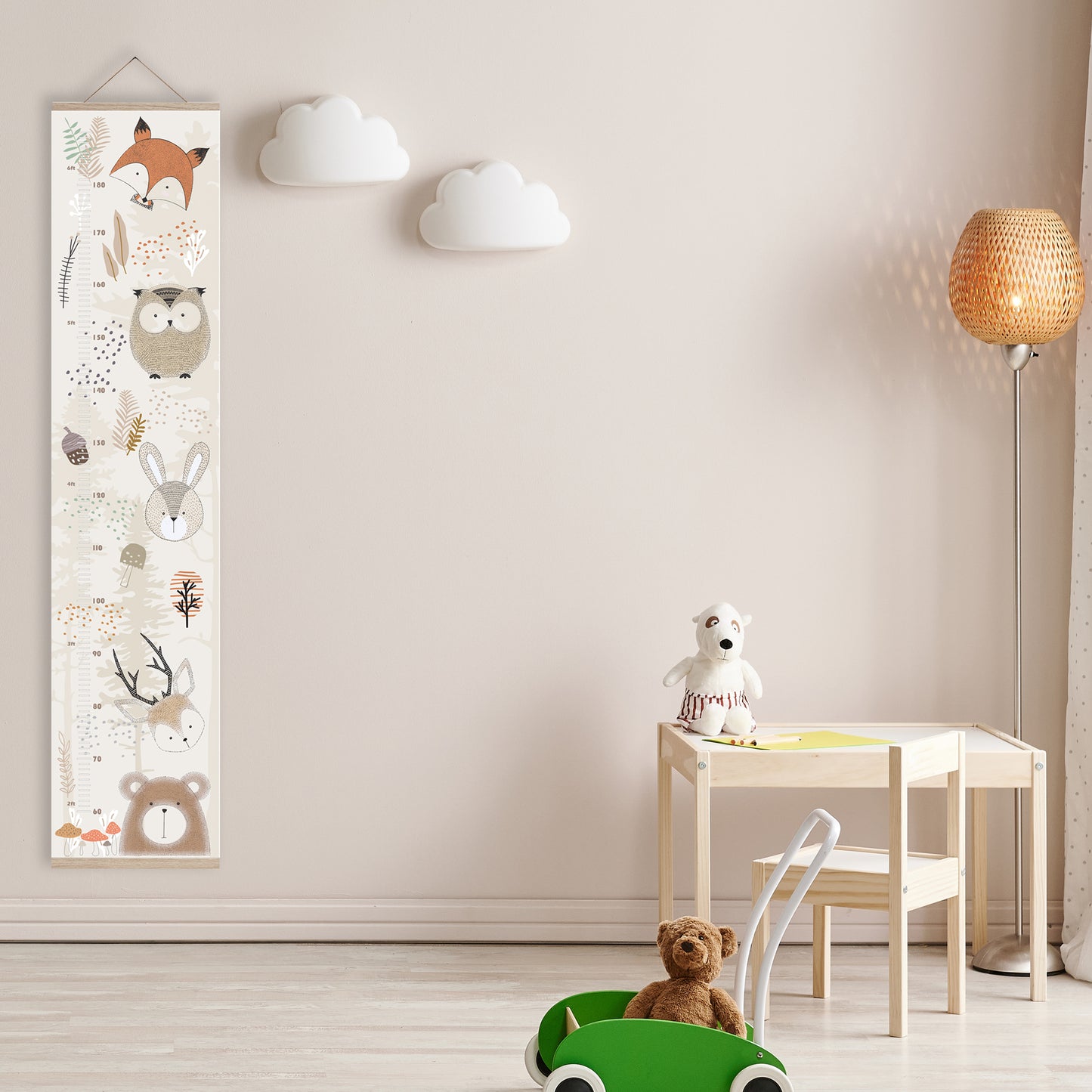 Forest animal height chart