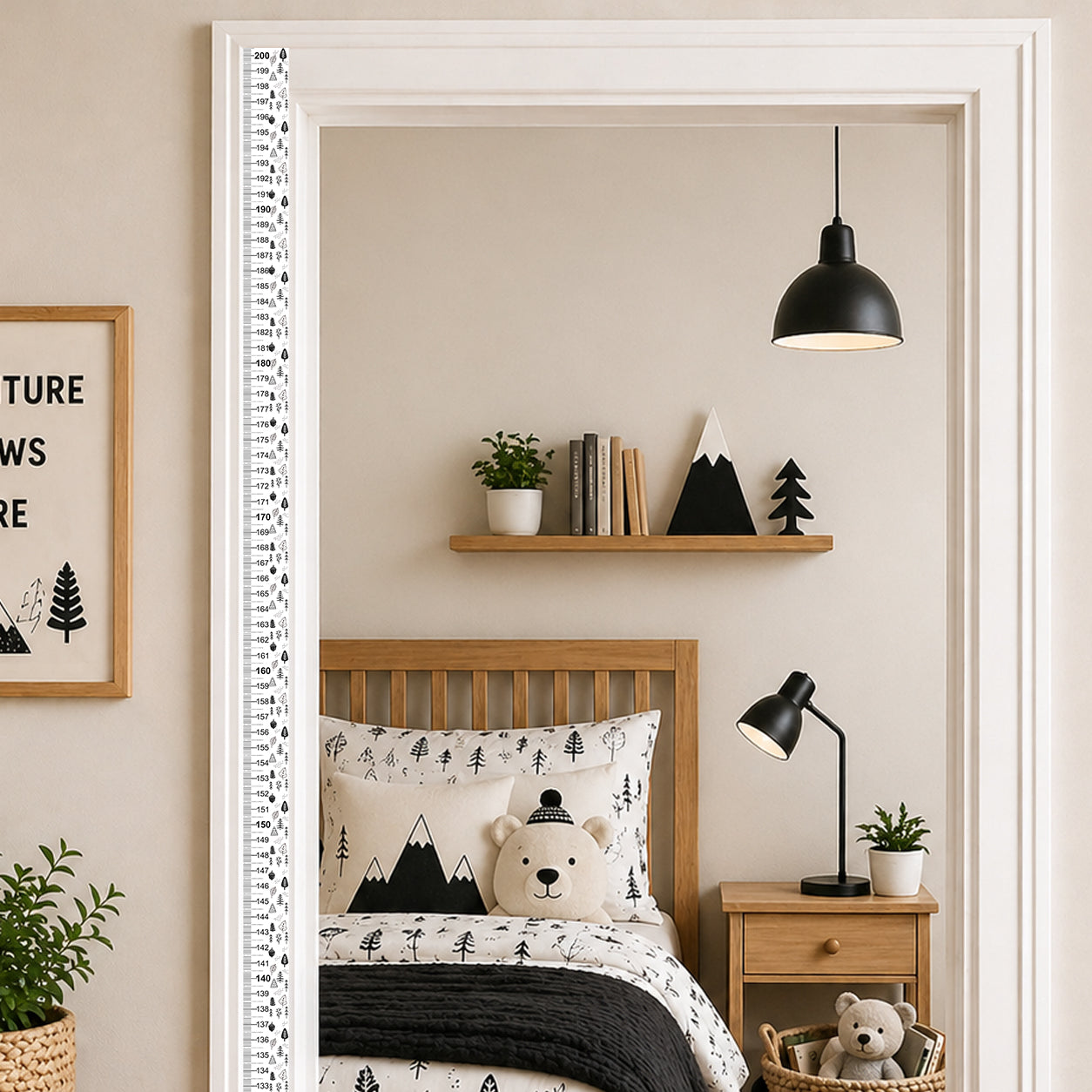 Scandinavian forest design - Door frame height chart