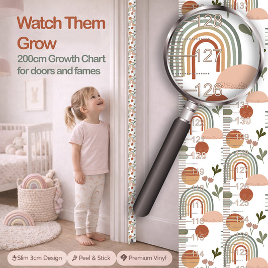 Neutral rainbow design - Door frame height chart