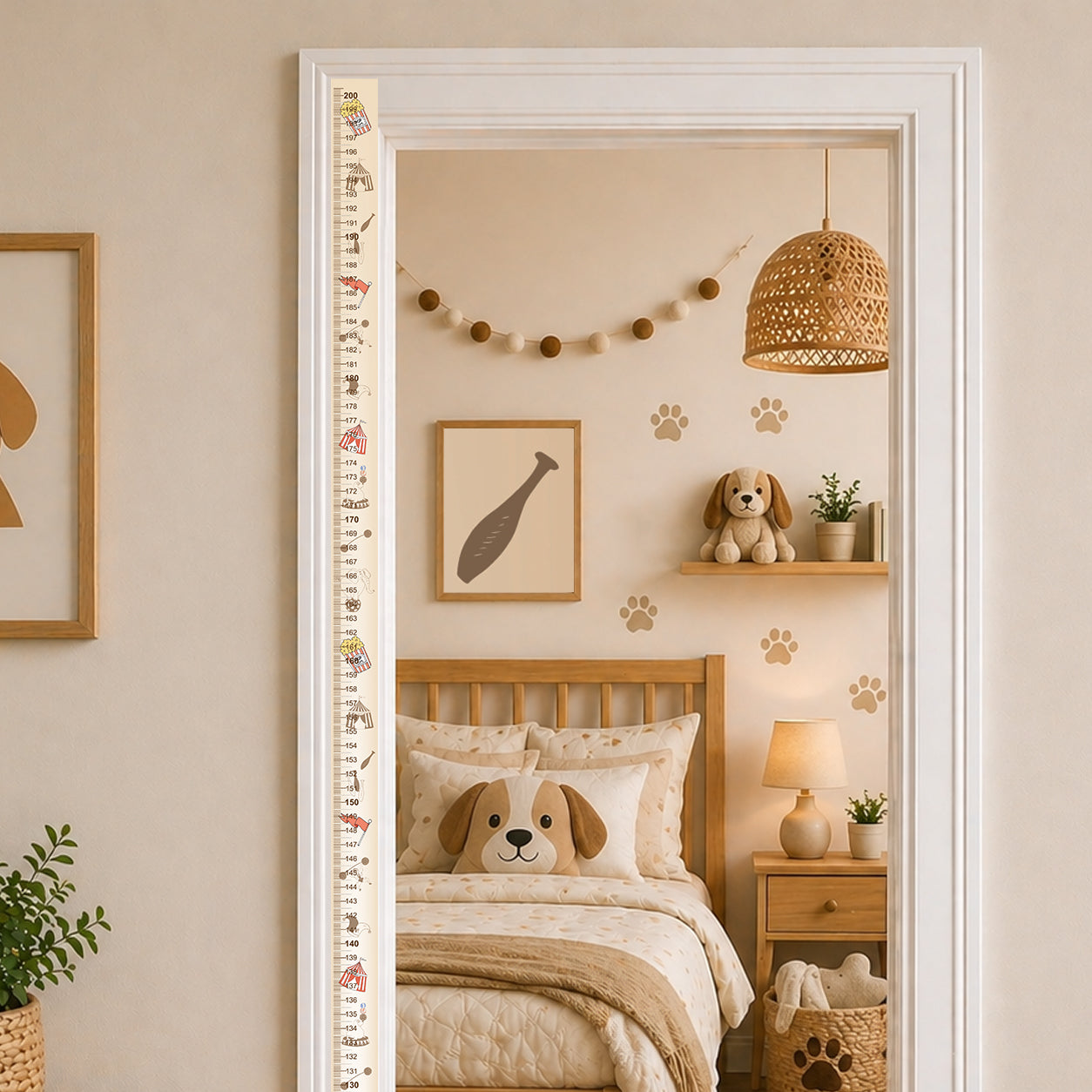 Vintage circus - Door frame height chart