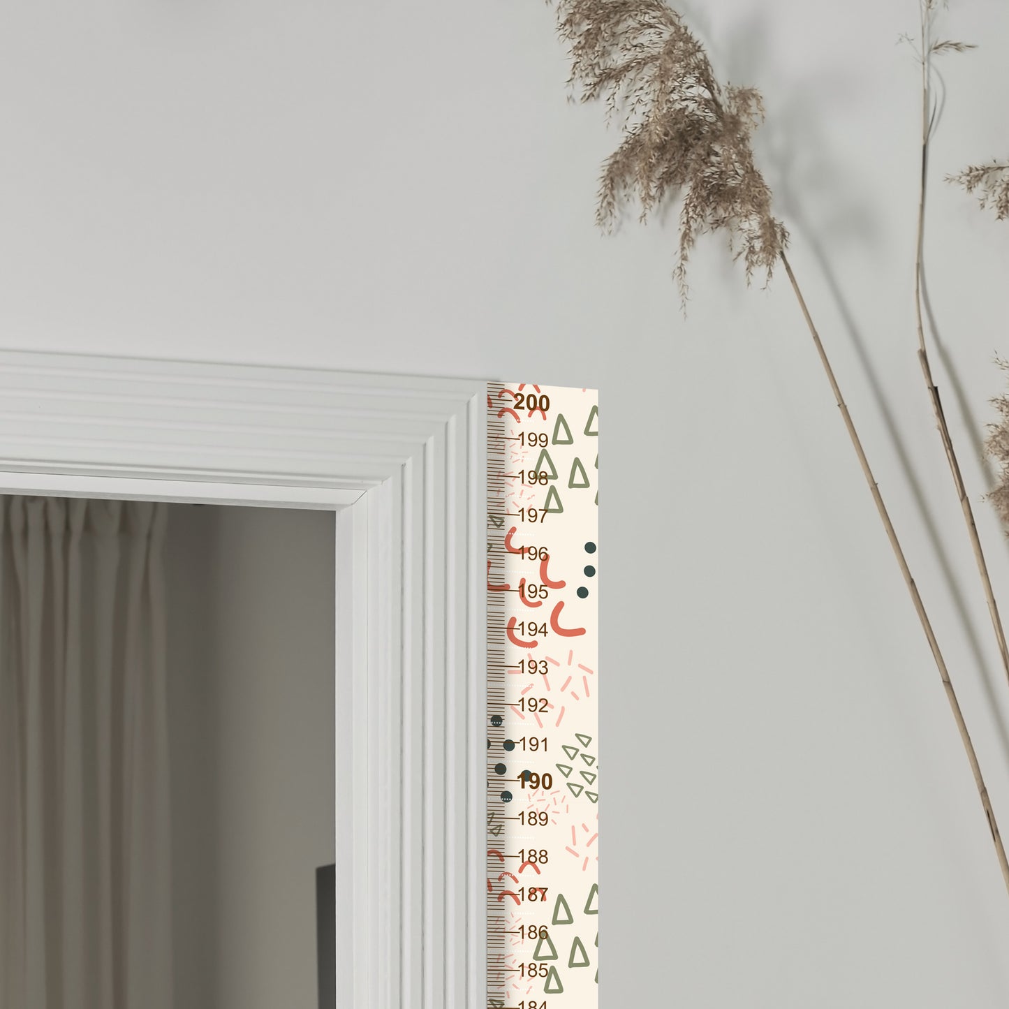 Retro pattern - Door frame height chart
