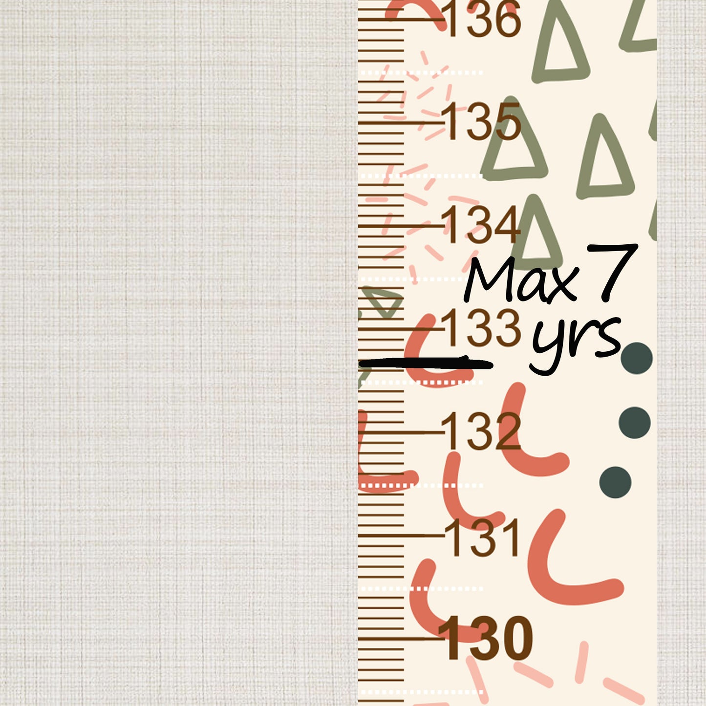 Retro pattern - Door frame height chart