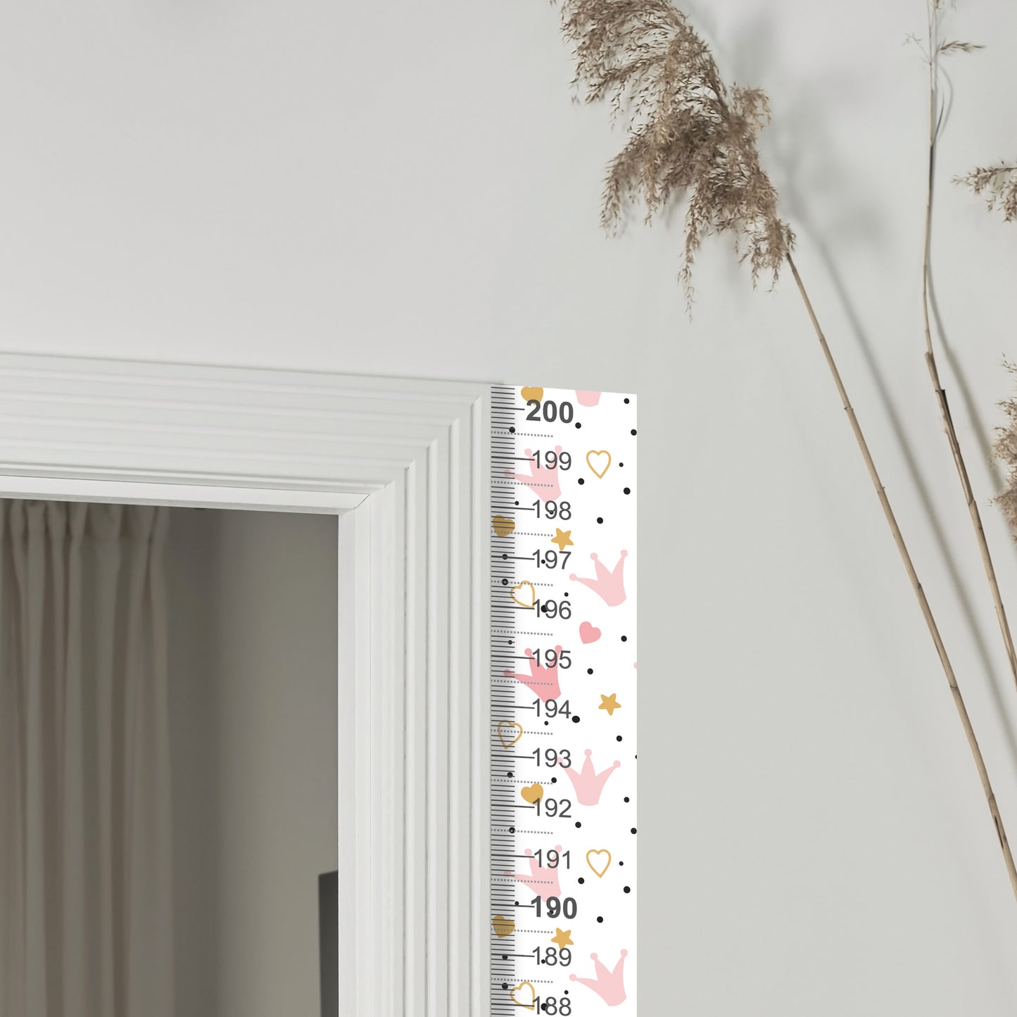 Princess crown design - Door frame height chart