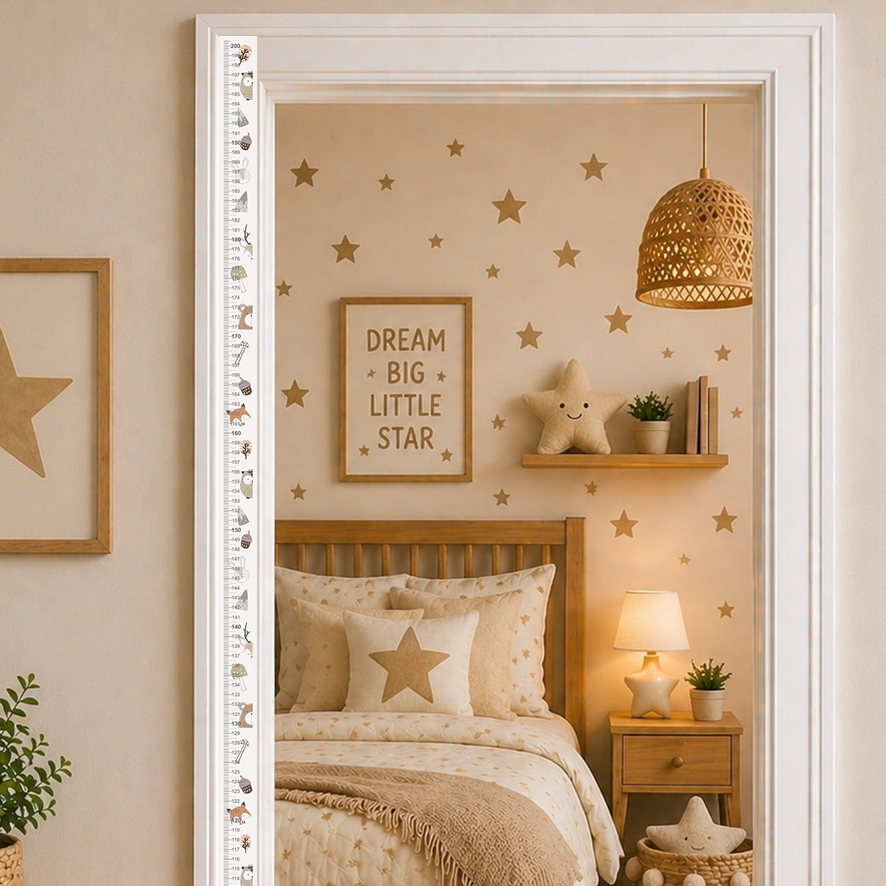 Forest animal design - Door frame height chart