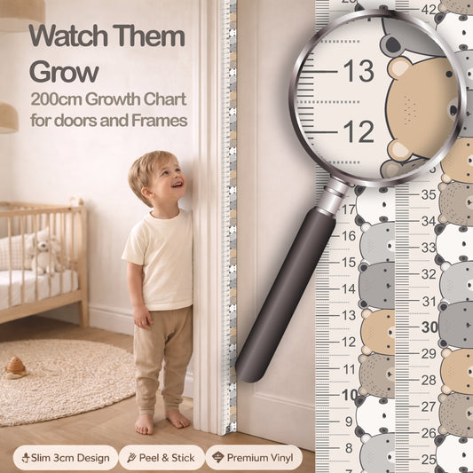 Teddy bear design - Door frame height chart