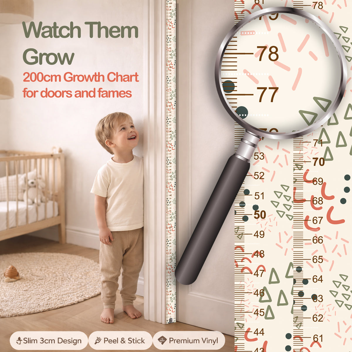 Retro pattern - Door frame height chart