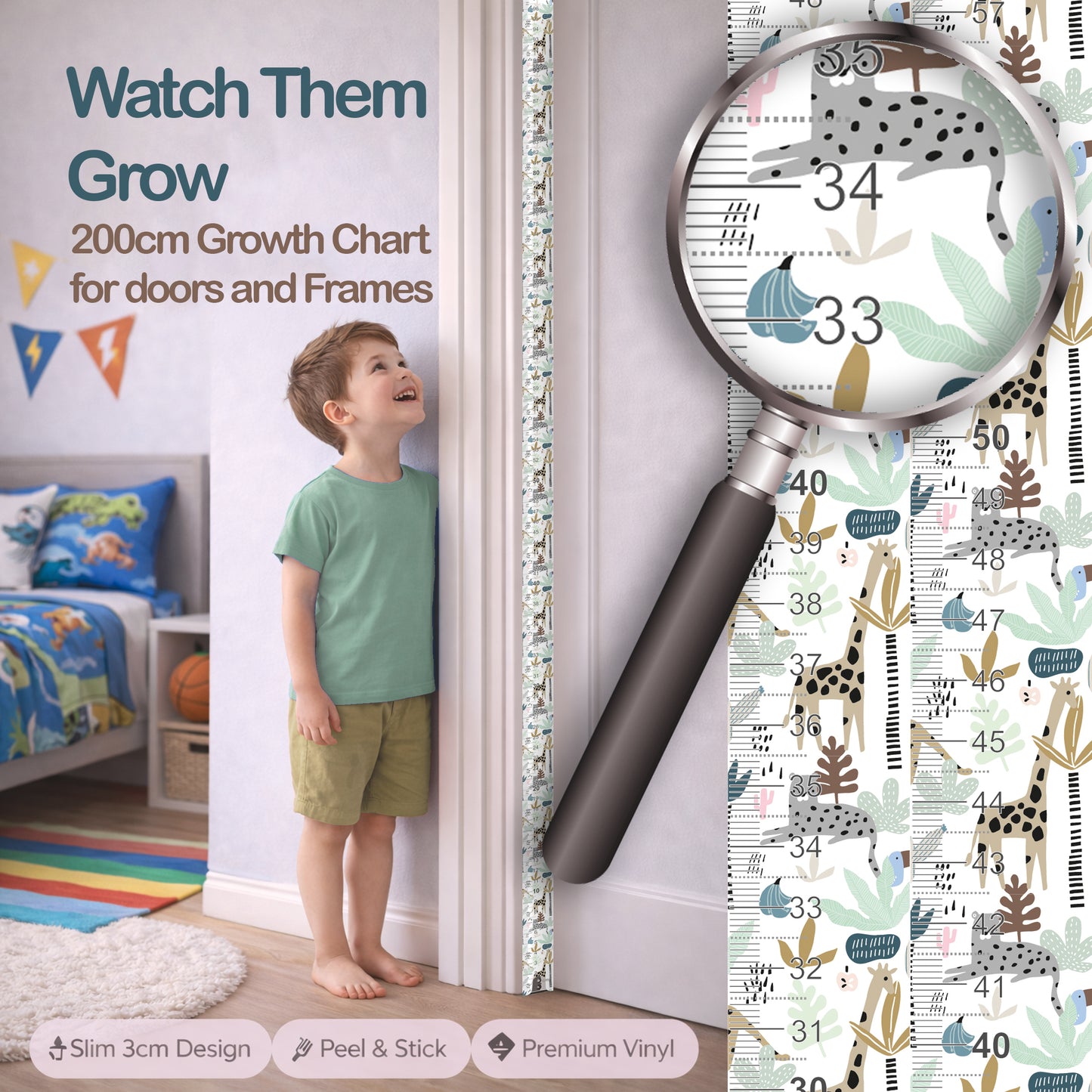 Giraffe jungle design - Door frame height chart