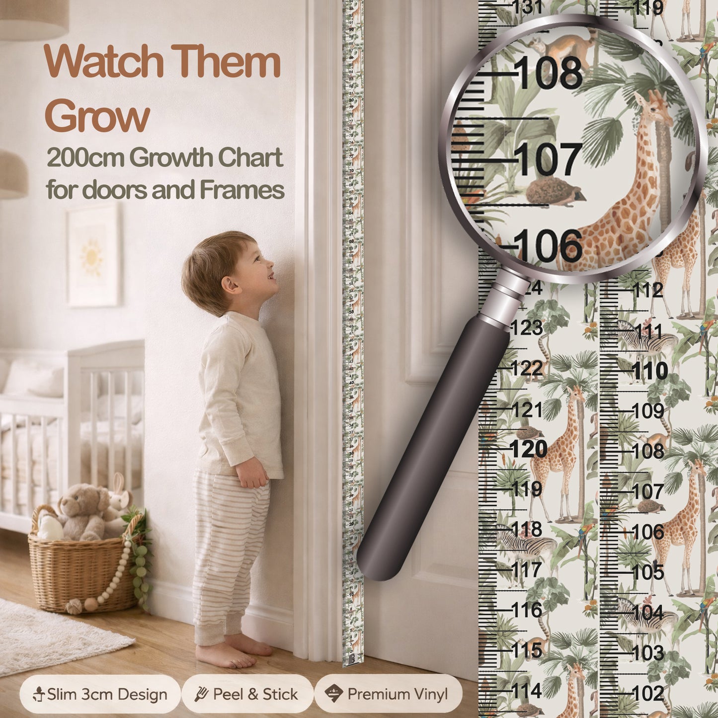 Giraffe design - Door frame height chart
