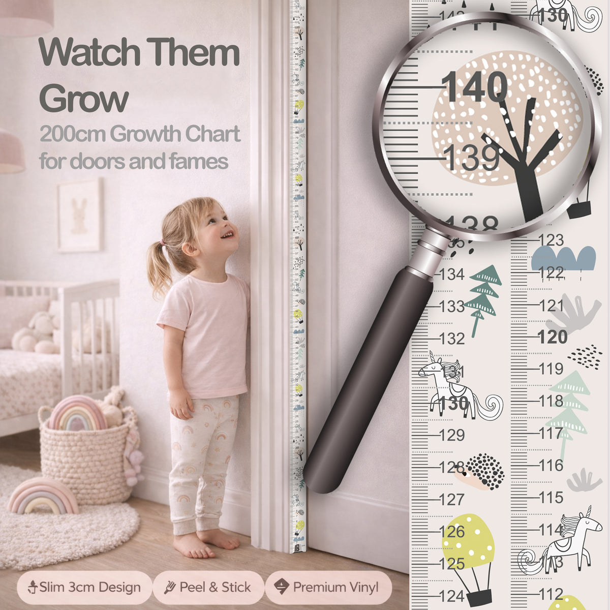 Unicorn design - Door frame height chart