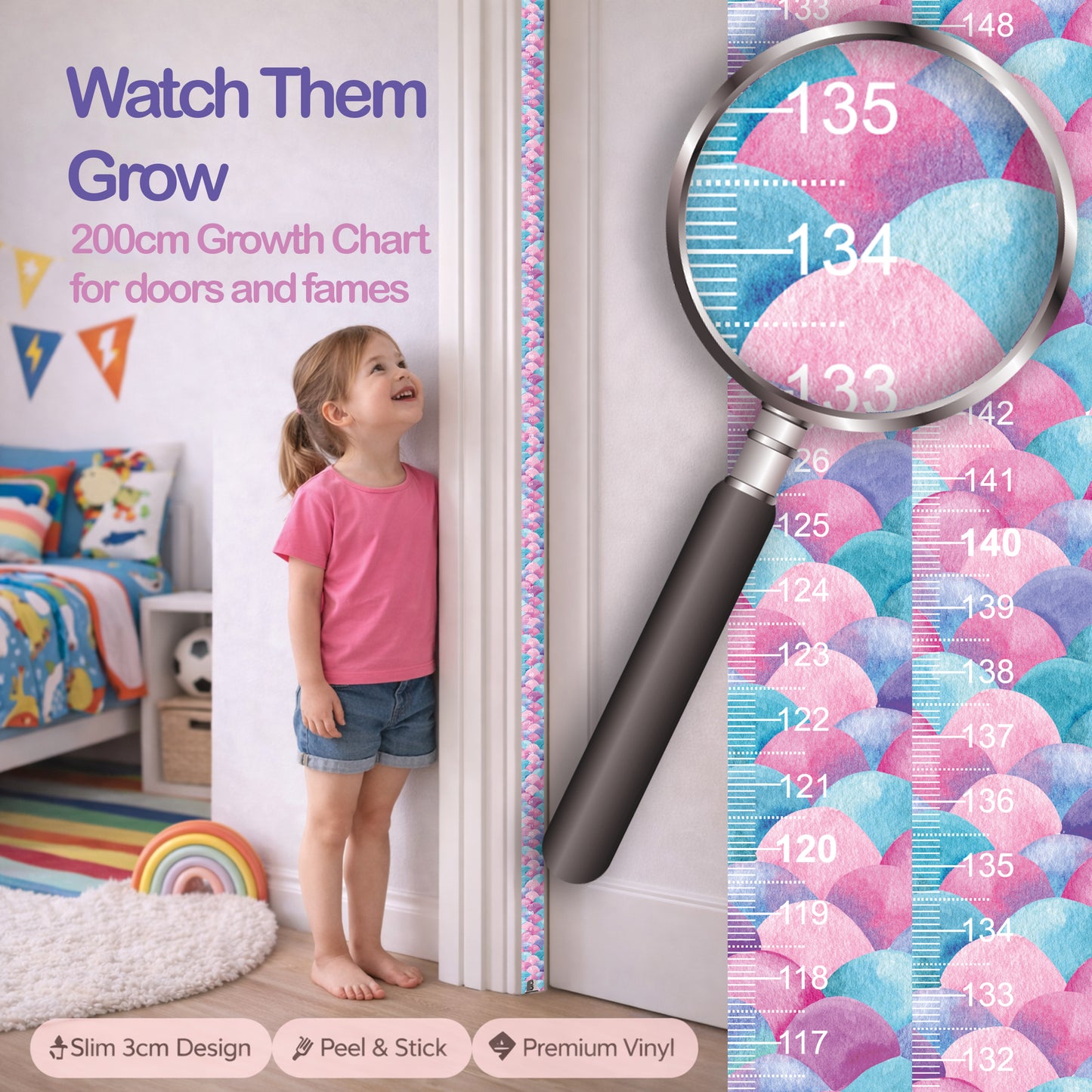 Mermaid design - Door frame height chart