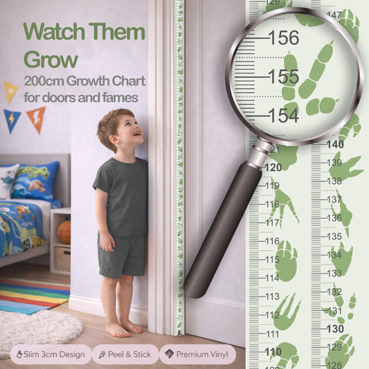 Dinosaur footprint design - Door frame height chart
