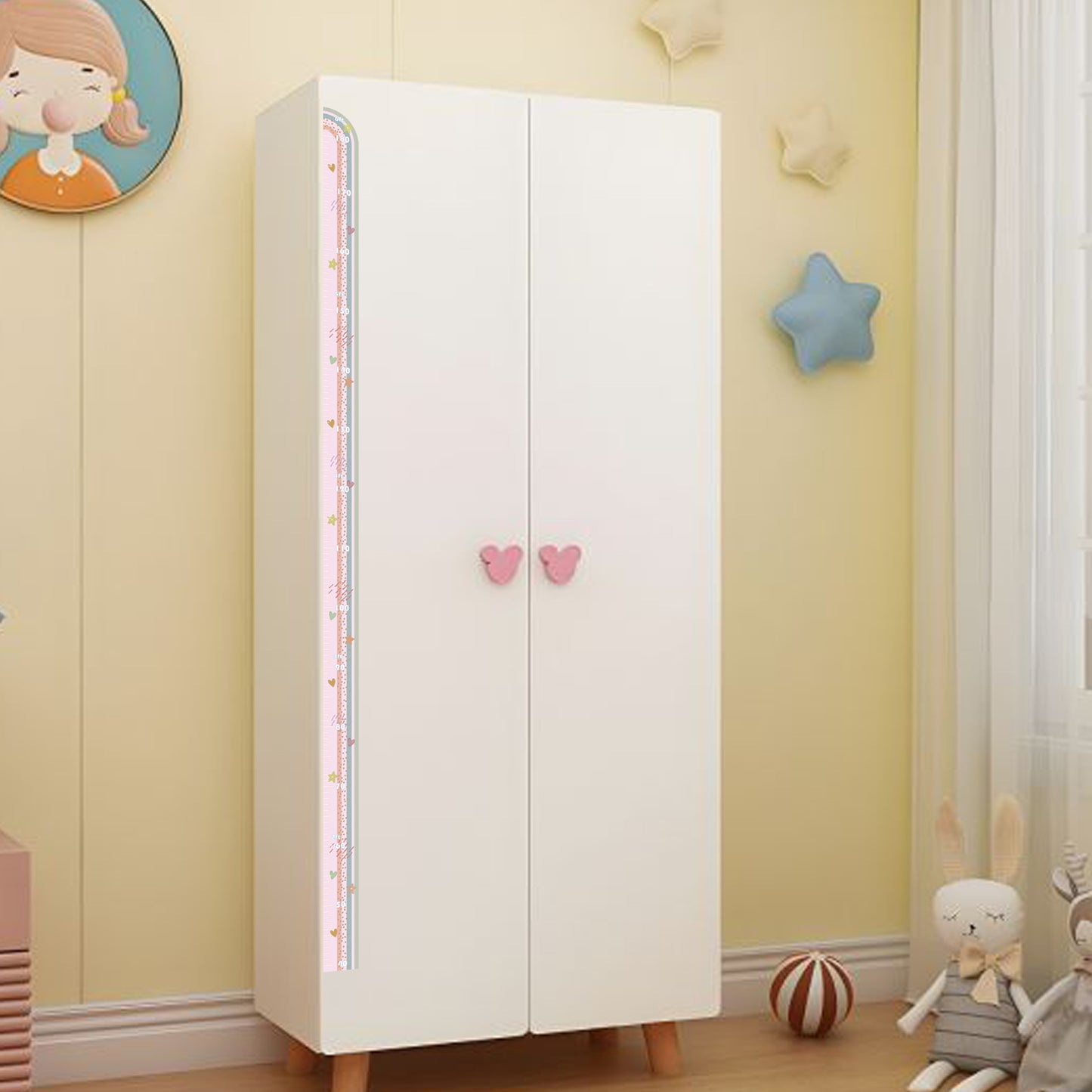 Dreamy Pastel Rainbow - Height chart