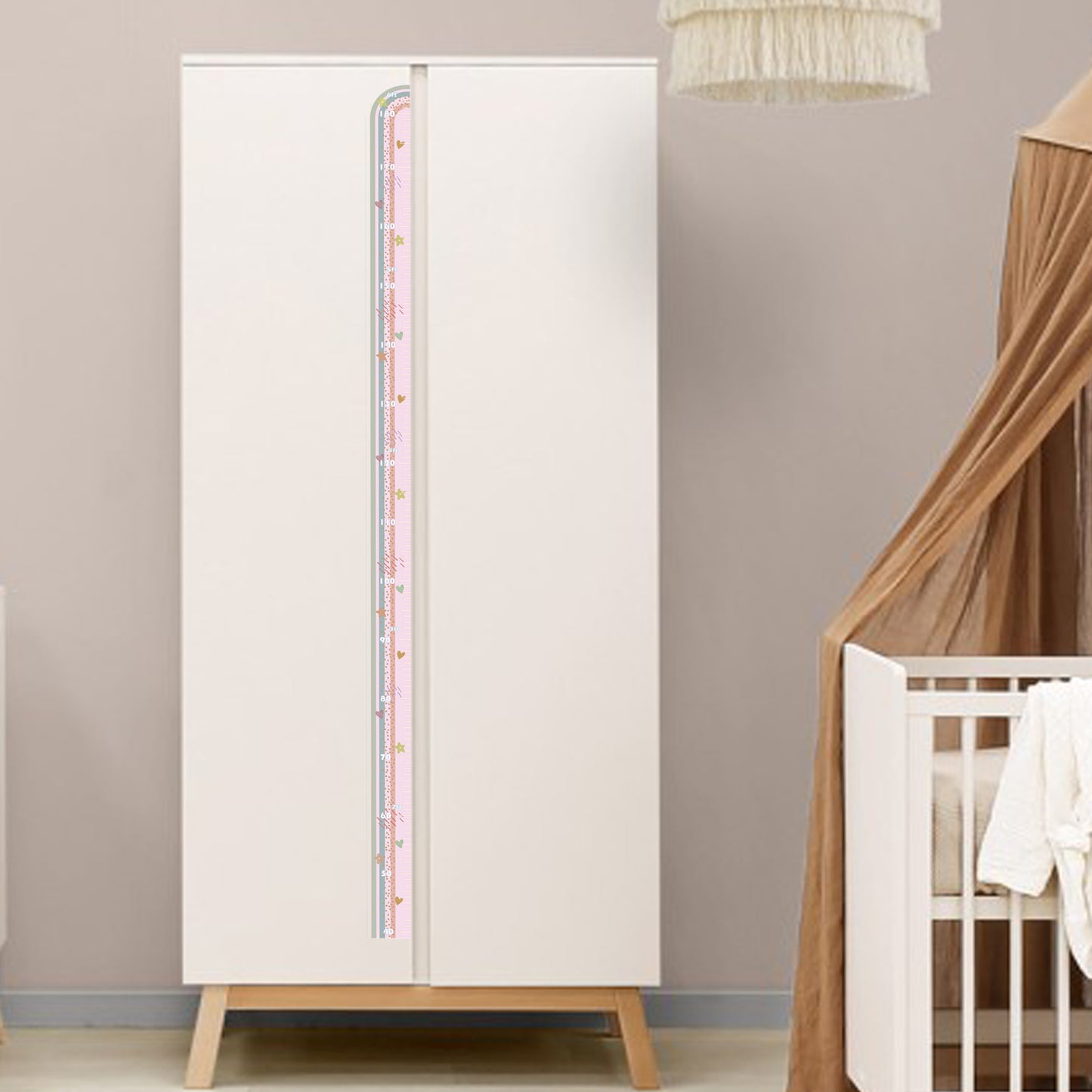 Dreamy Pastel Rainbow - Height chart