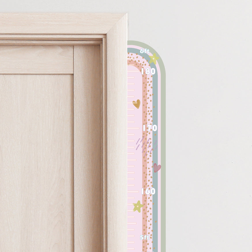 Dreamy Pastel Rainbow - Height chart