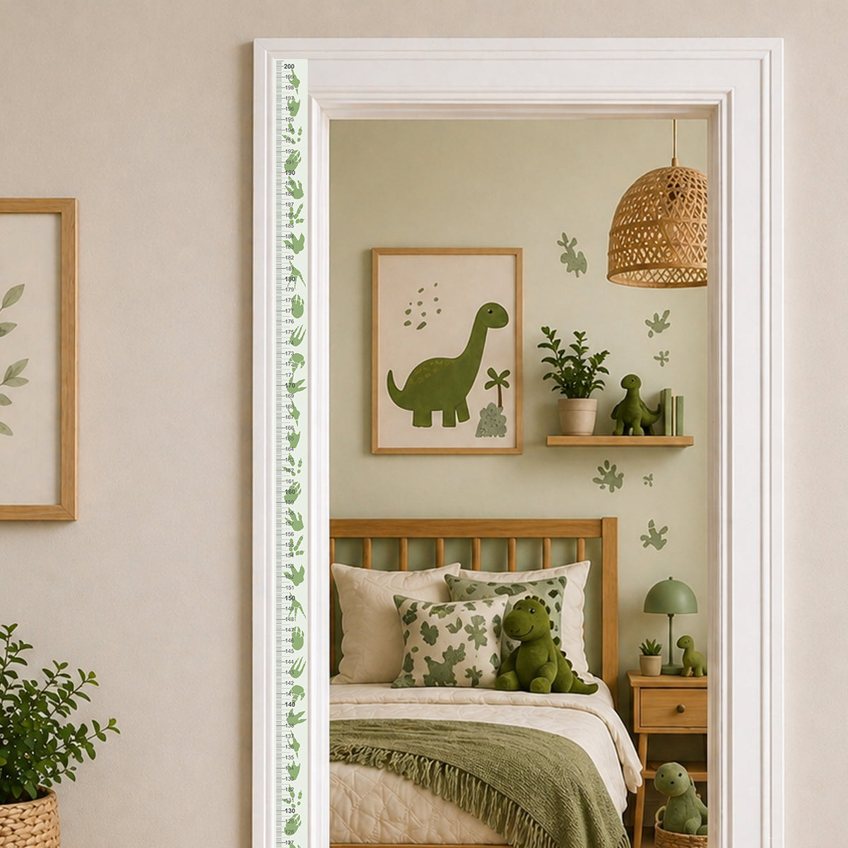 Dinosaur footprint design - Door frame height chart