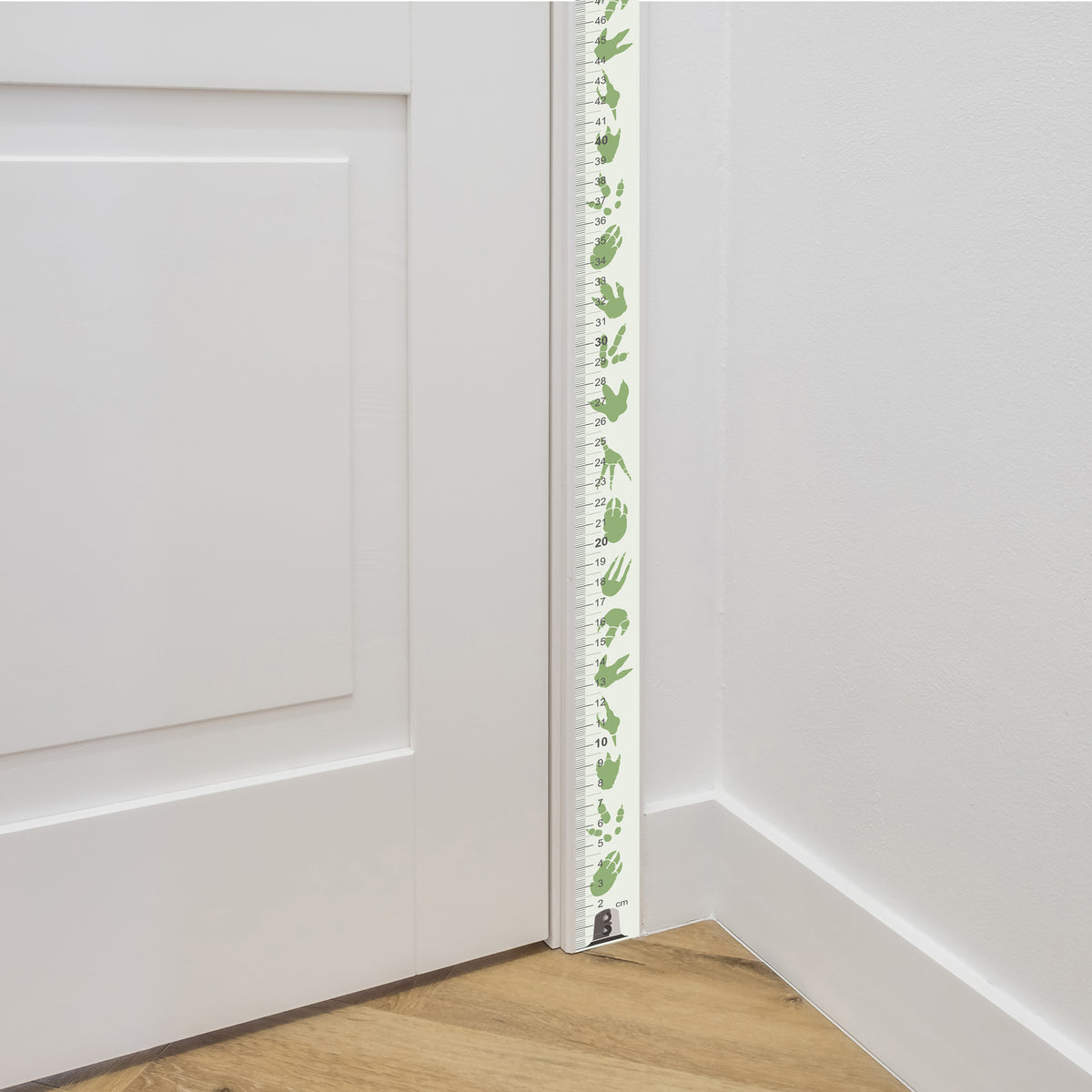 Dinosaur footprint design - Door frame height chart