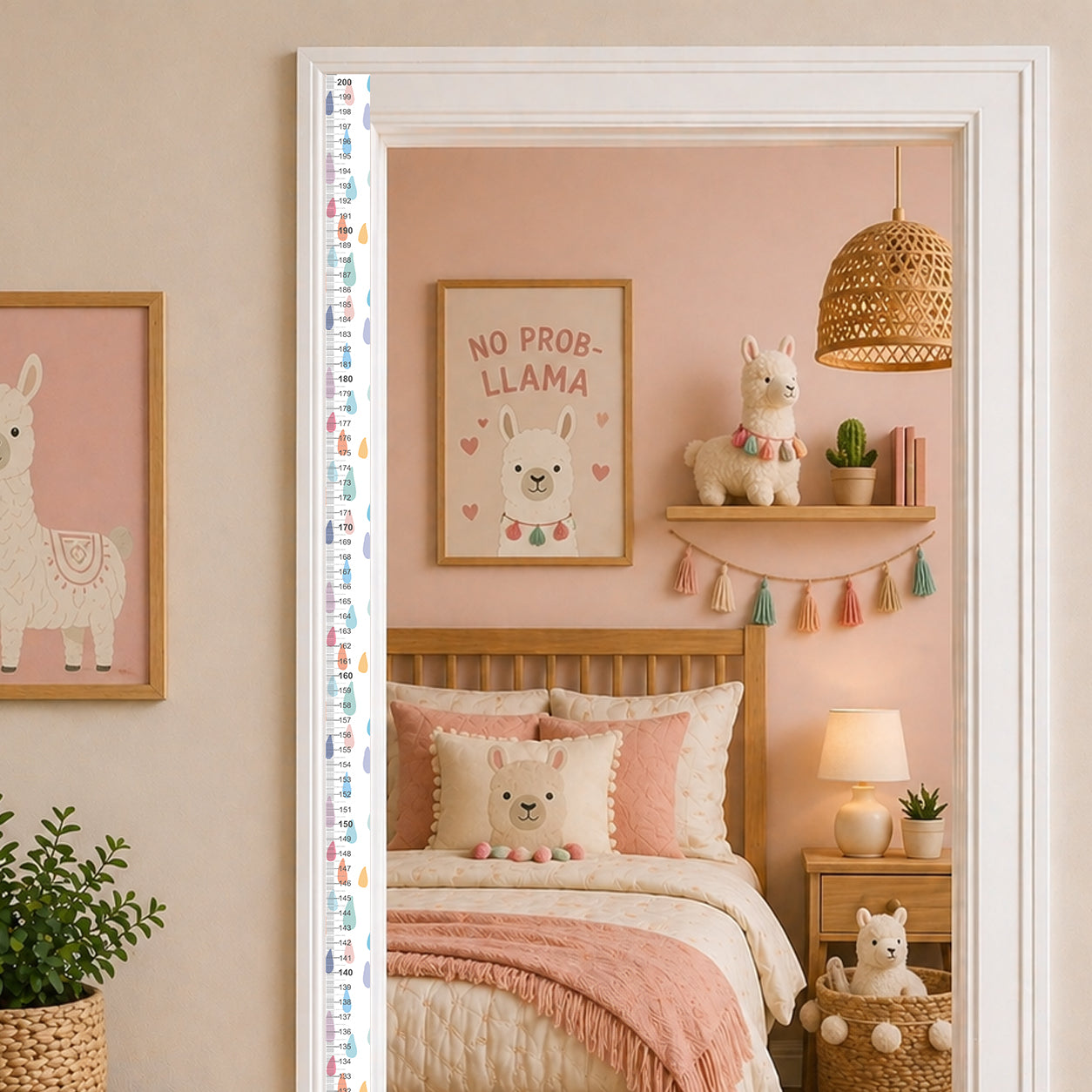 Rainbow Rain design - Door frame height chart
