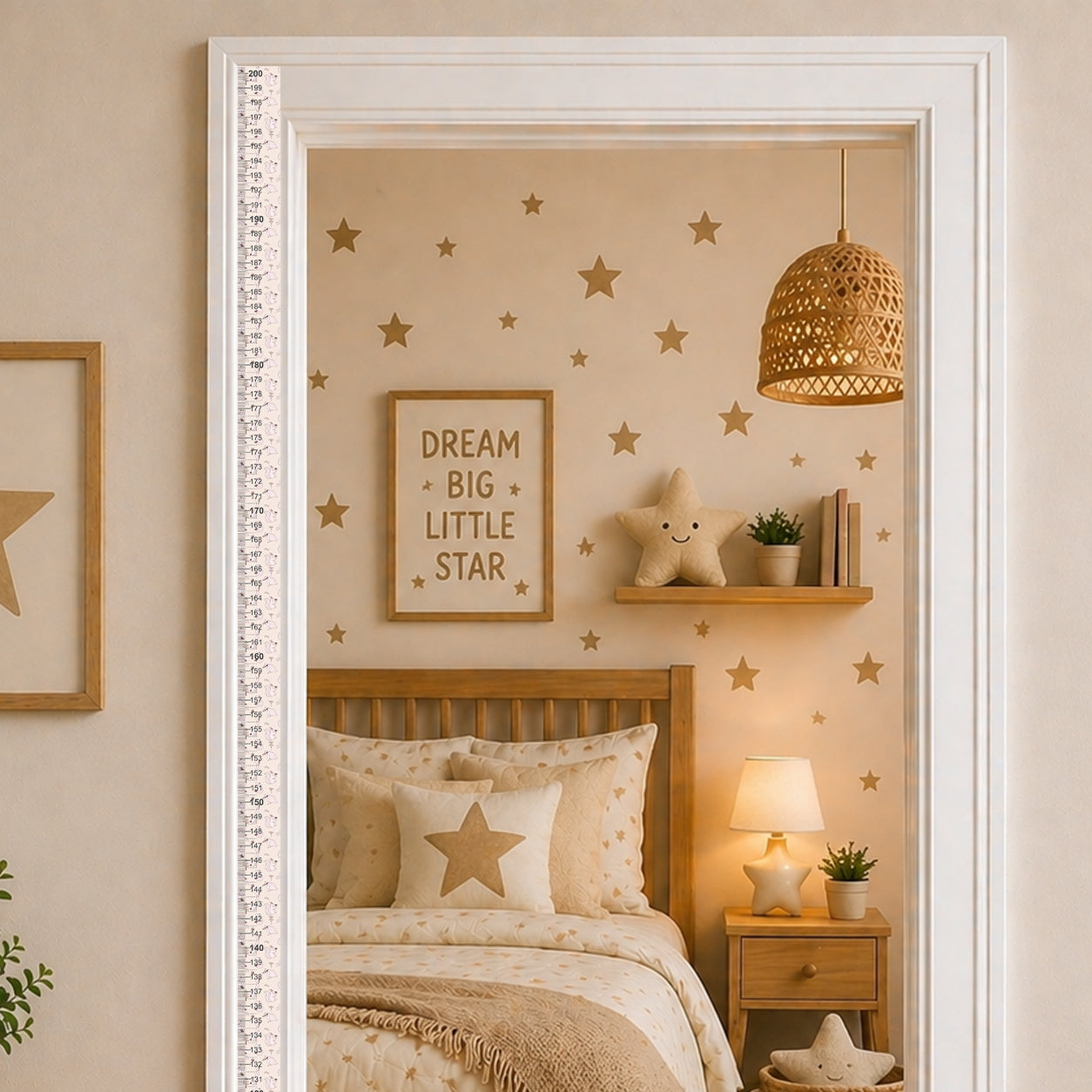 Scandinavian Forest Animal design - Door frame height chart
