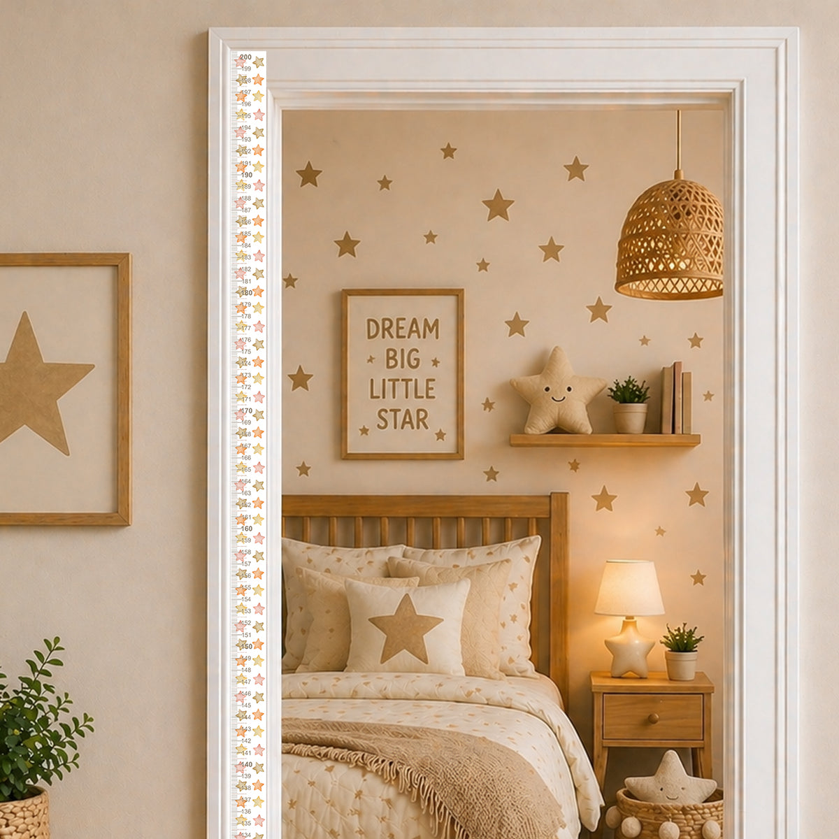 Boho star design - Door frame height chart