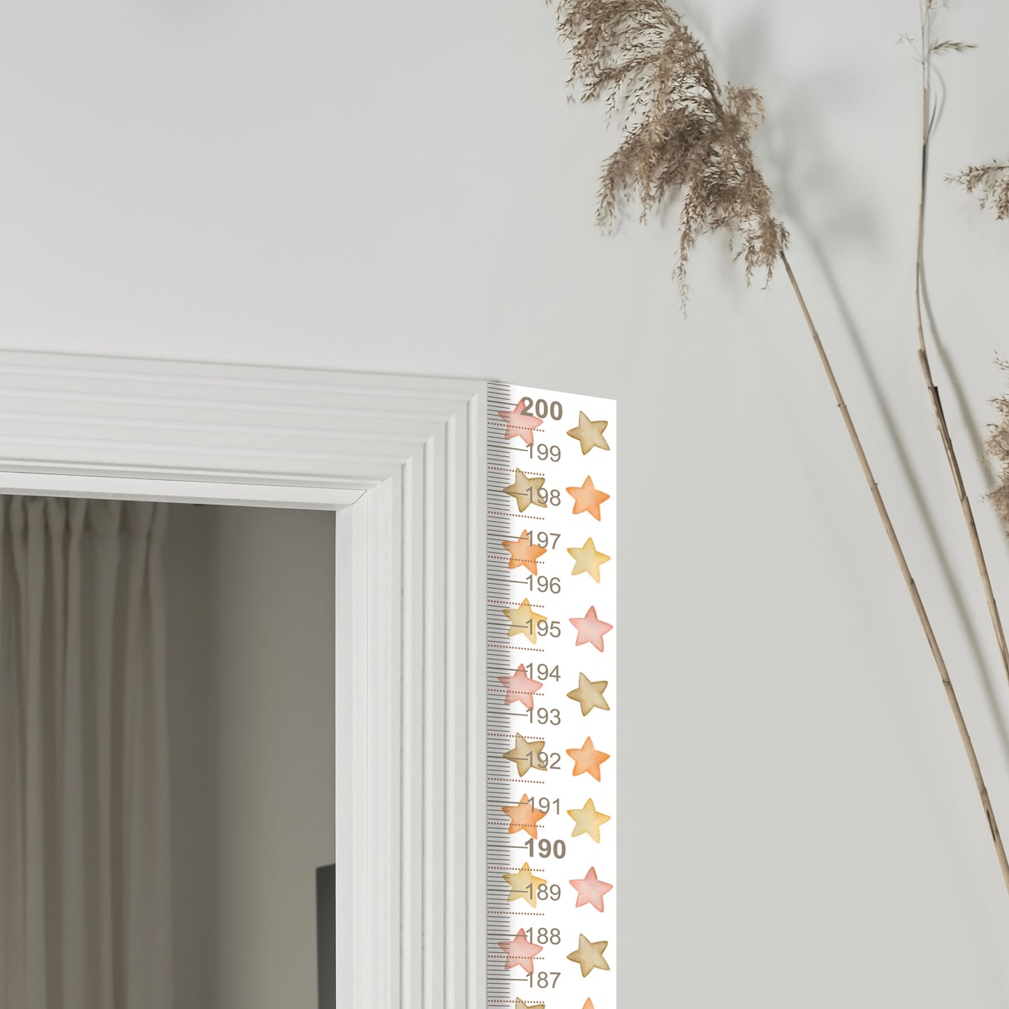 Boho star design - Door frame height chart