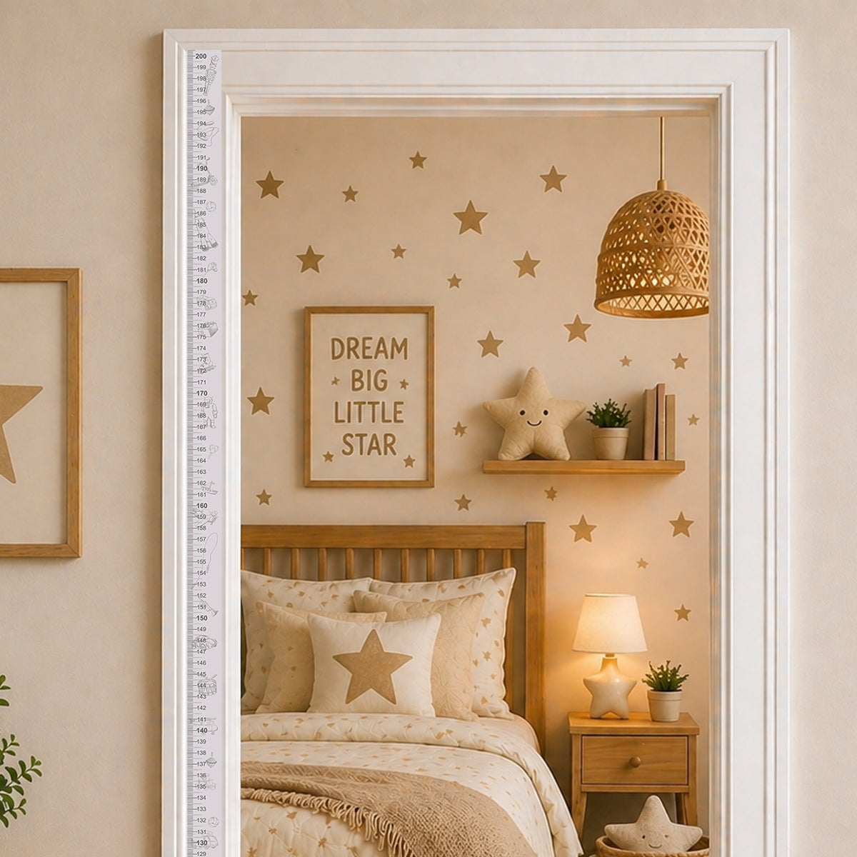 Vintage boy toy design - Door frame height chart