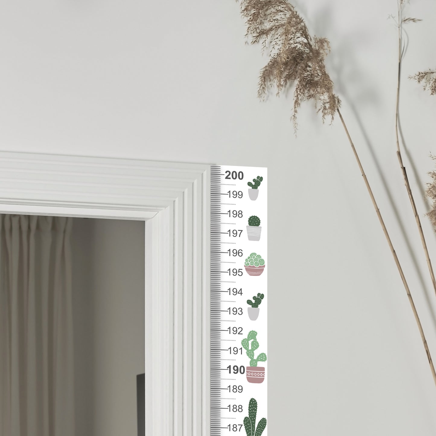 Cactus design - Door frame height chart