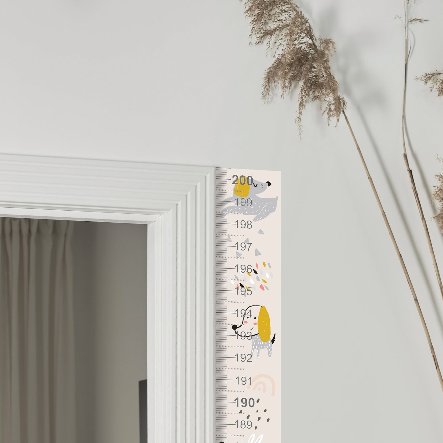Puppy dog design - Door frame height chart