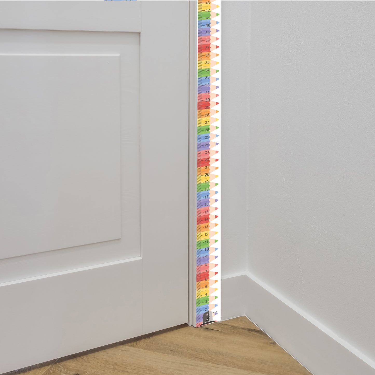 Rainbow Pencil design - Door frame height chart