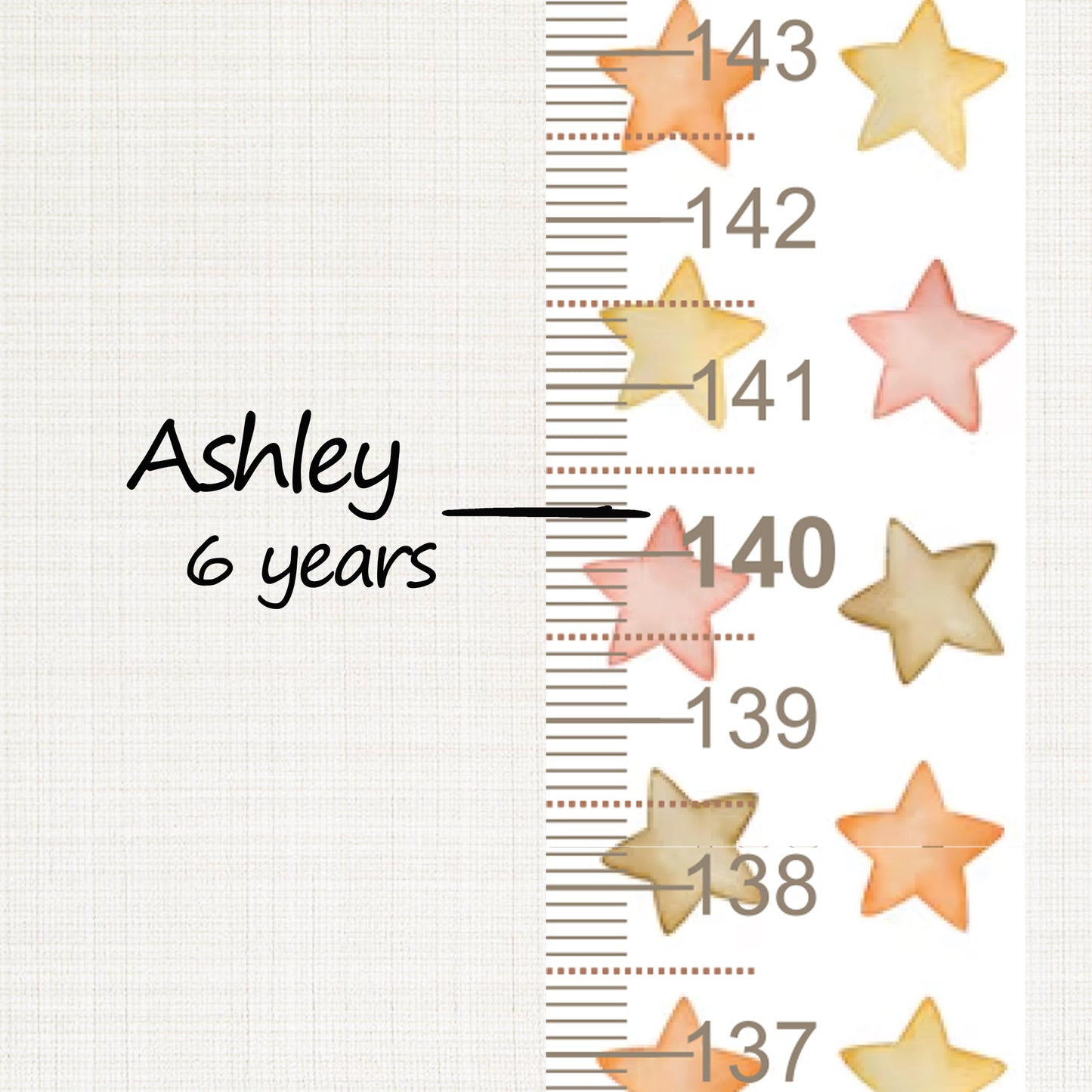 Boho star design - Door frame height chart